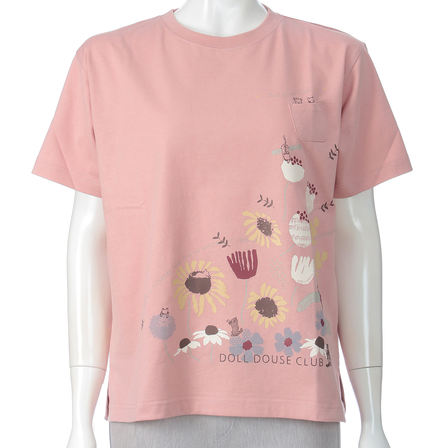 DDCLUB プリントT ネコFLOWER - 画像4