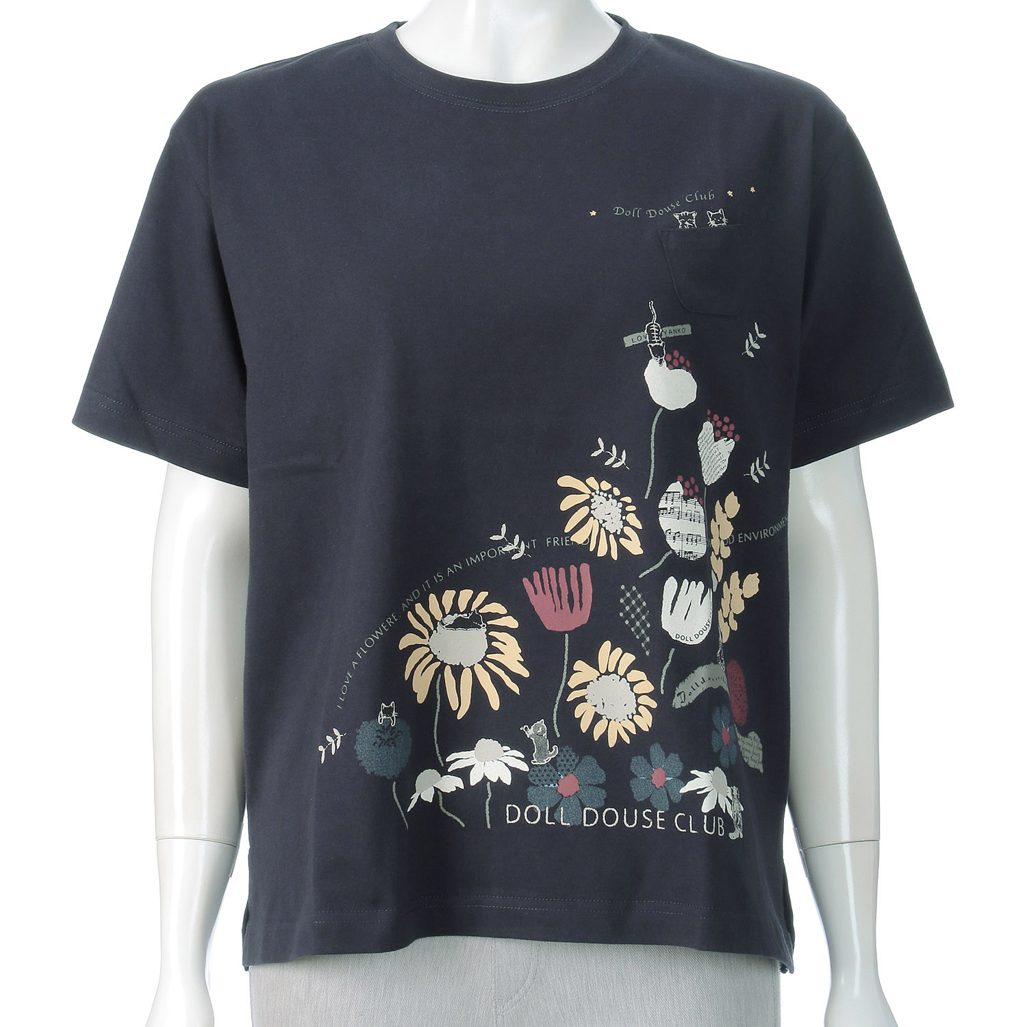 DDCLUB プリントT ネコFLOWER - 画像7