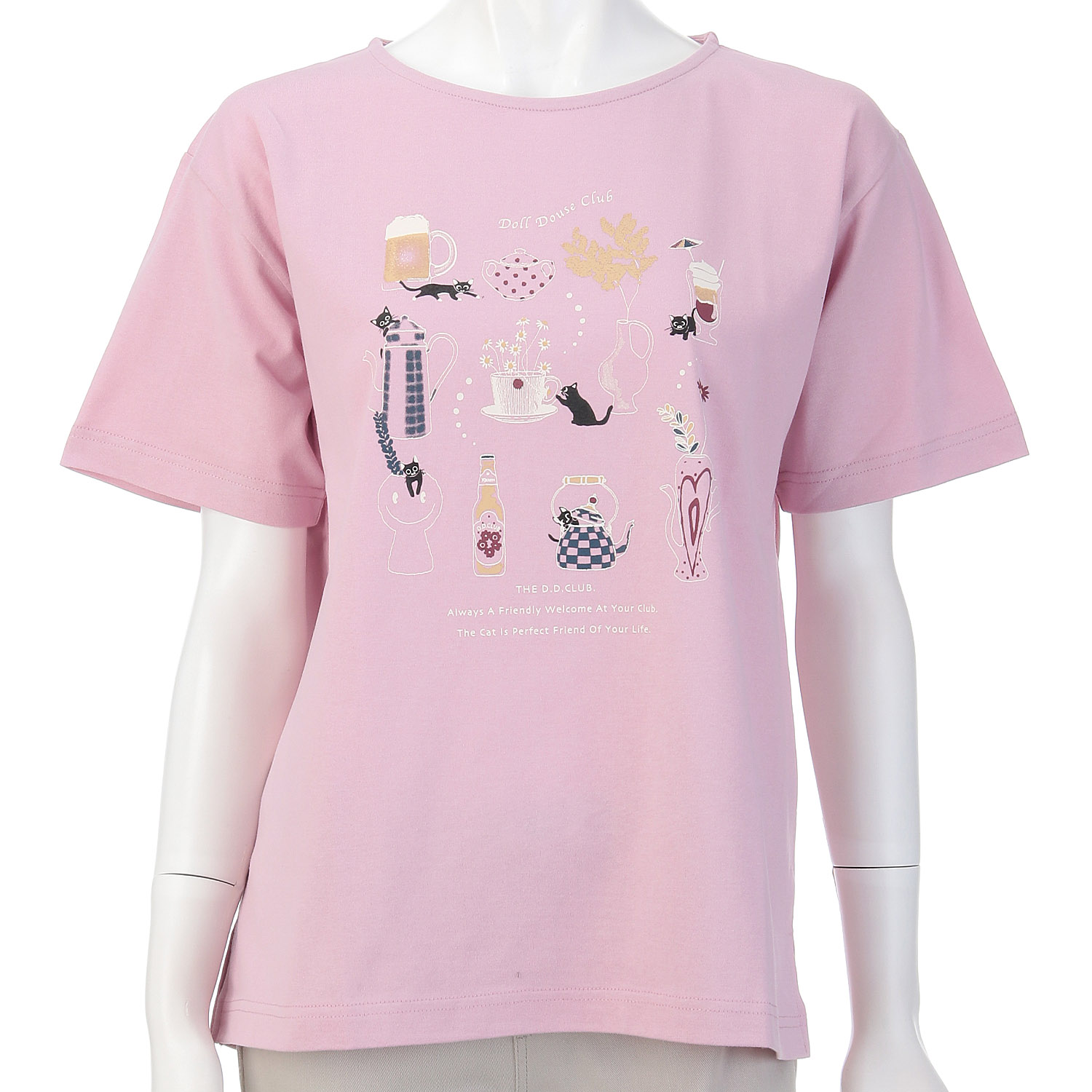 DDCLUB プリントT ネコDRINK - 画像4