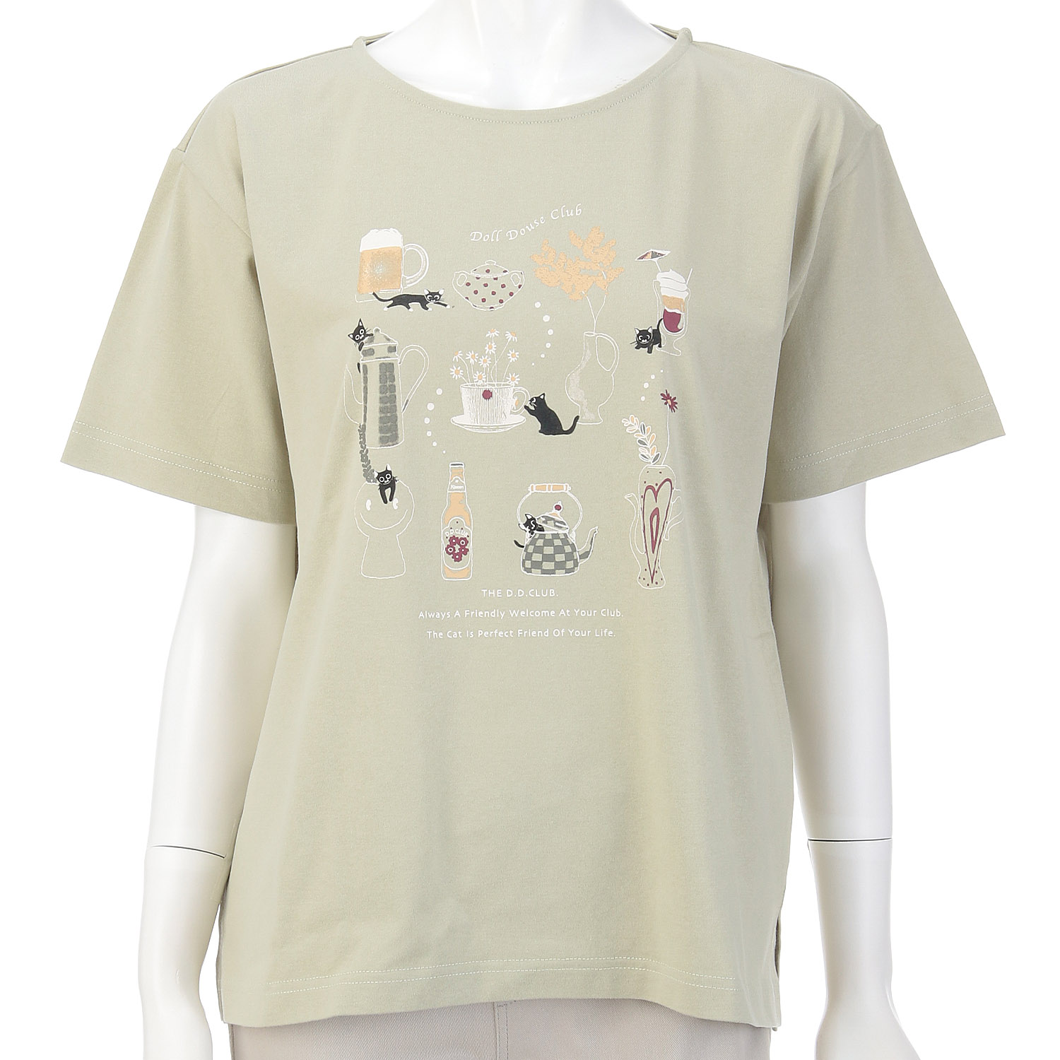 DDCLUB プリントT ネコDRINK - 画像6