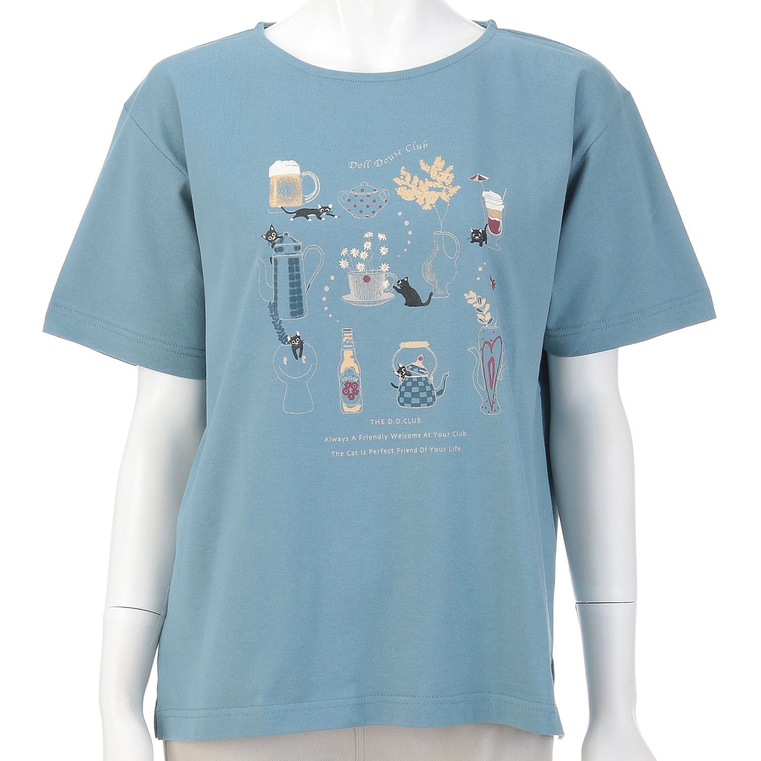 DDCLUB プリントT ネコDRINK - 画像7