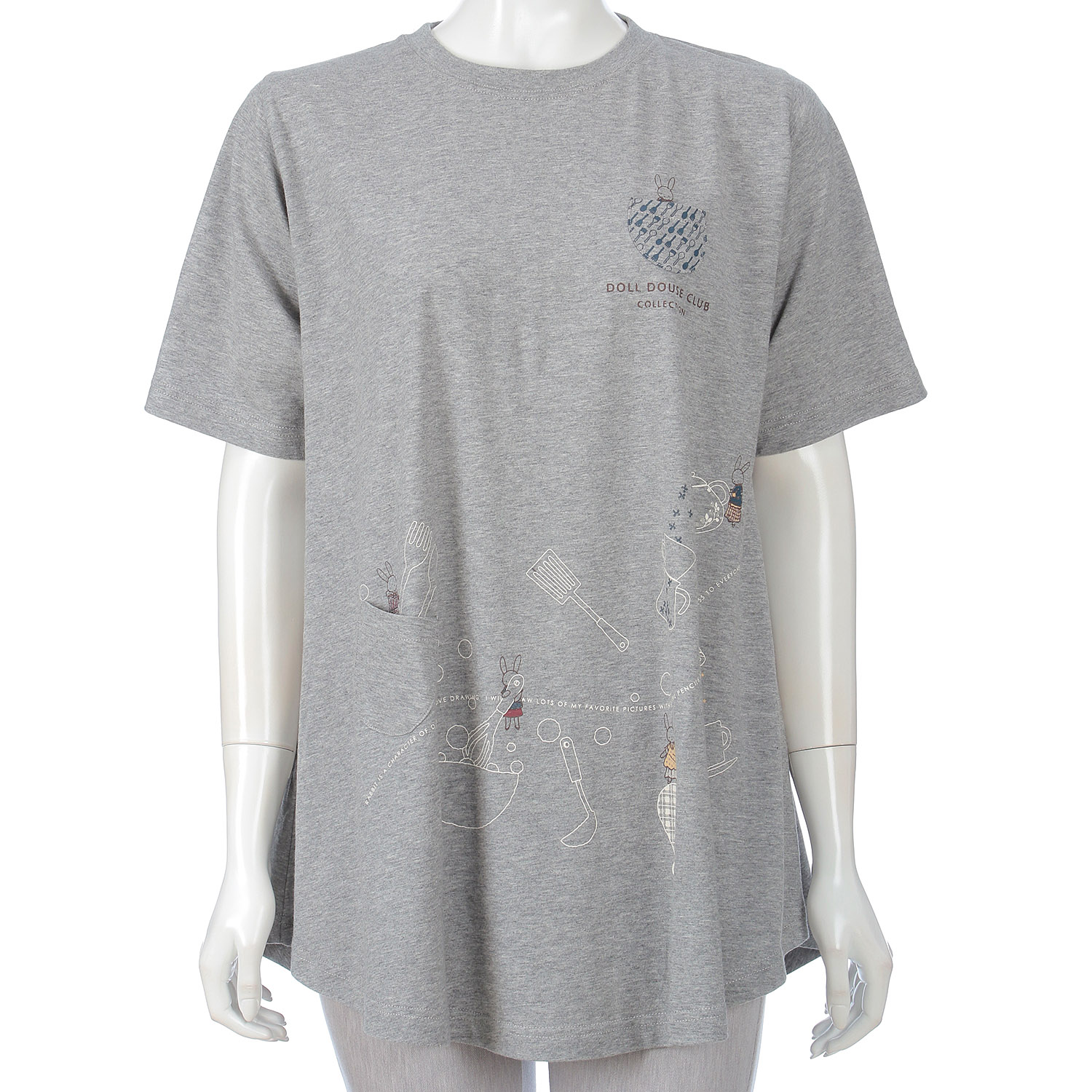 DDCLUB AラインT うさぎキッチン