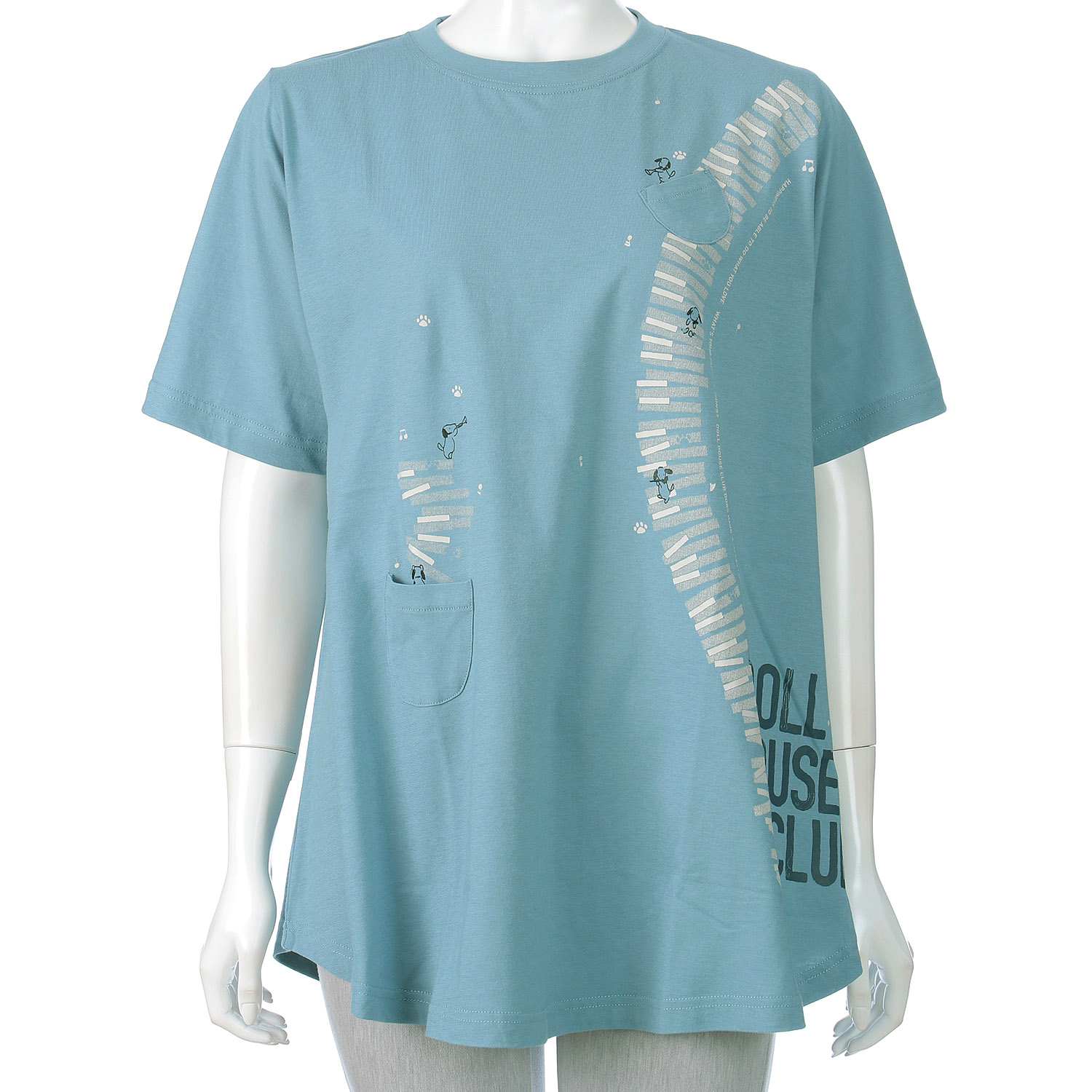 DDCLUB AラインT クレヨン犬ピアノ - 画像3