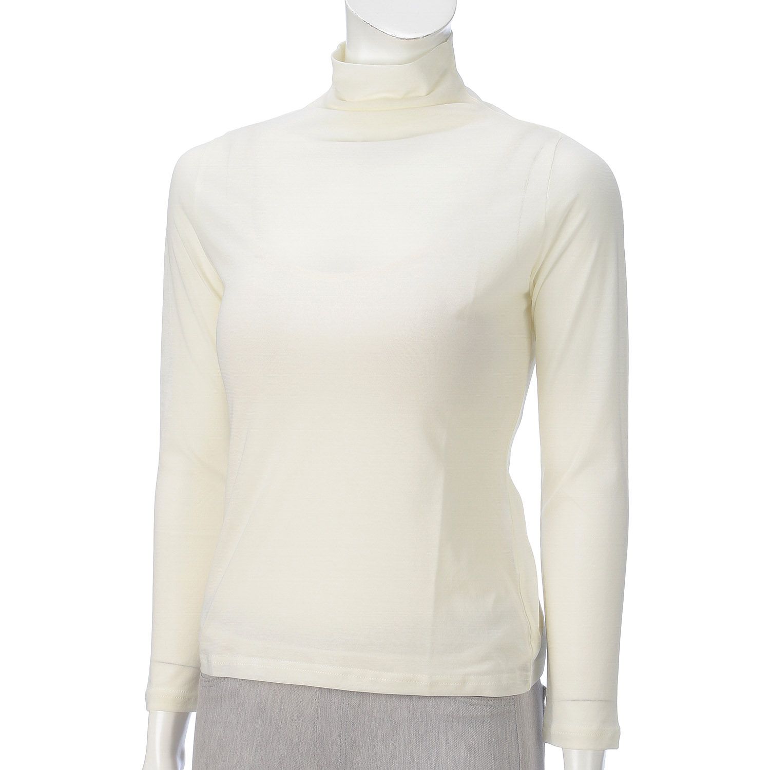 スーパーソフトボトルネックカットソー