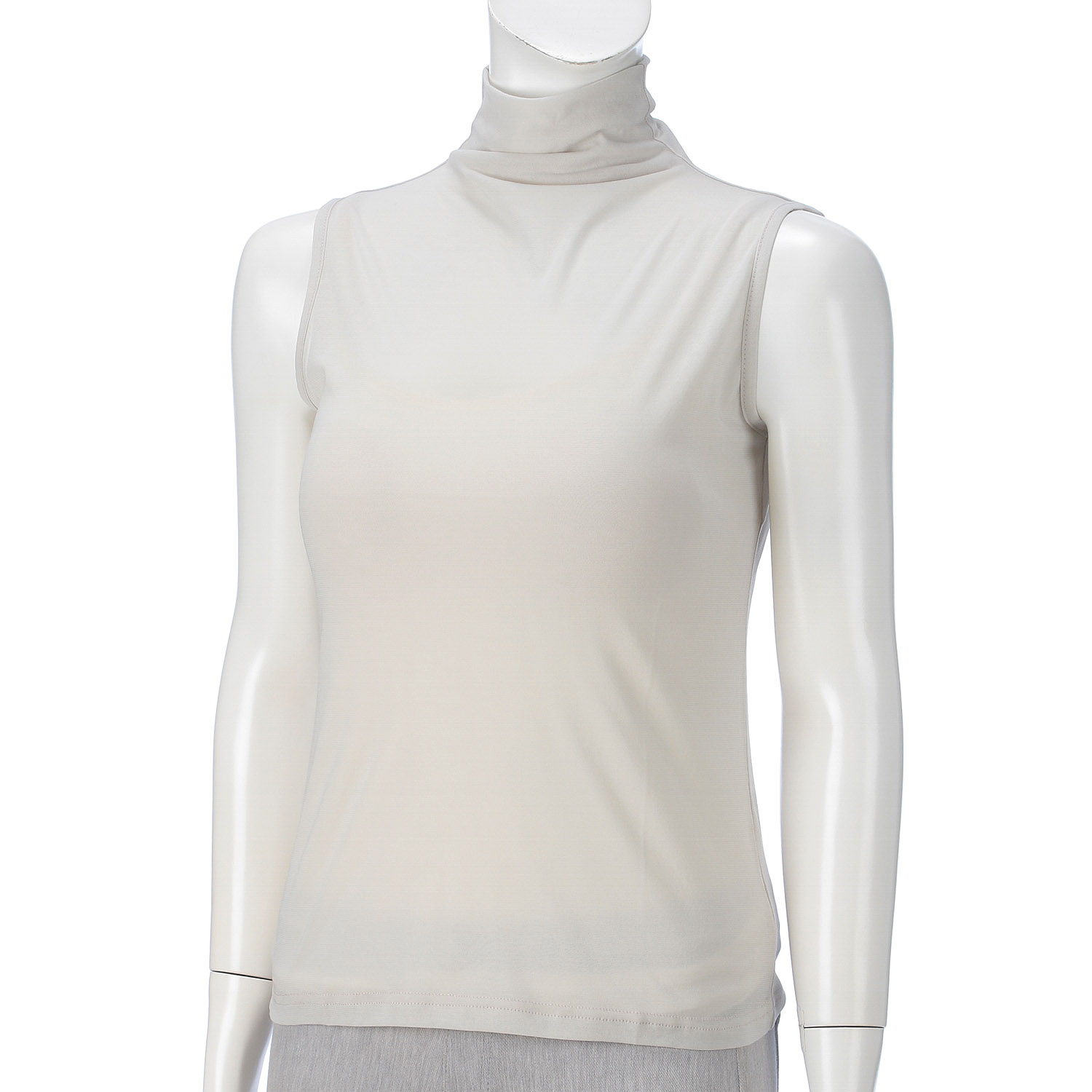 スーパーソフトボトルネックノースリーブカットソー - 画像2