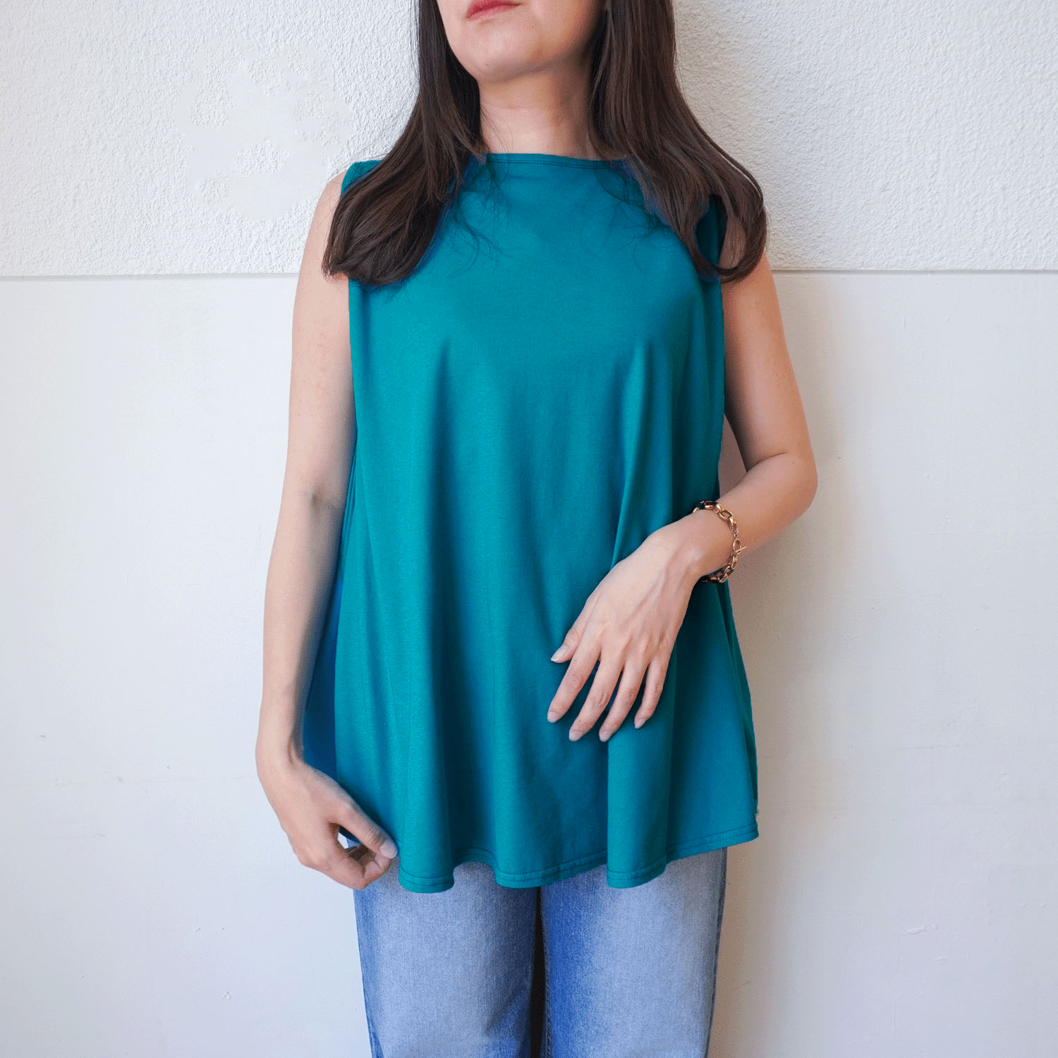 【InstaLive】クールフレアーノースリーブカットソー - 画像3