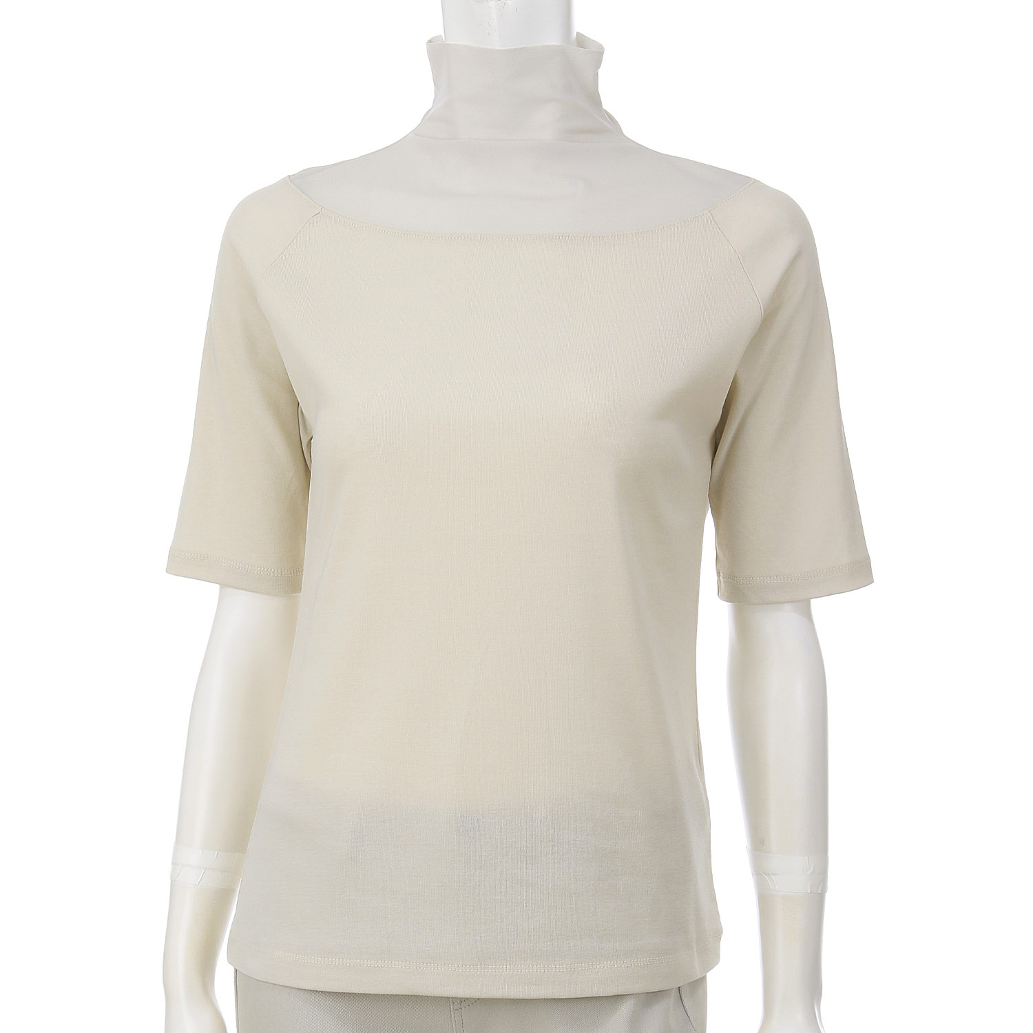 ビヨンド天竺×パウダーチュール5分袖プルオーバー - 画像2