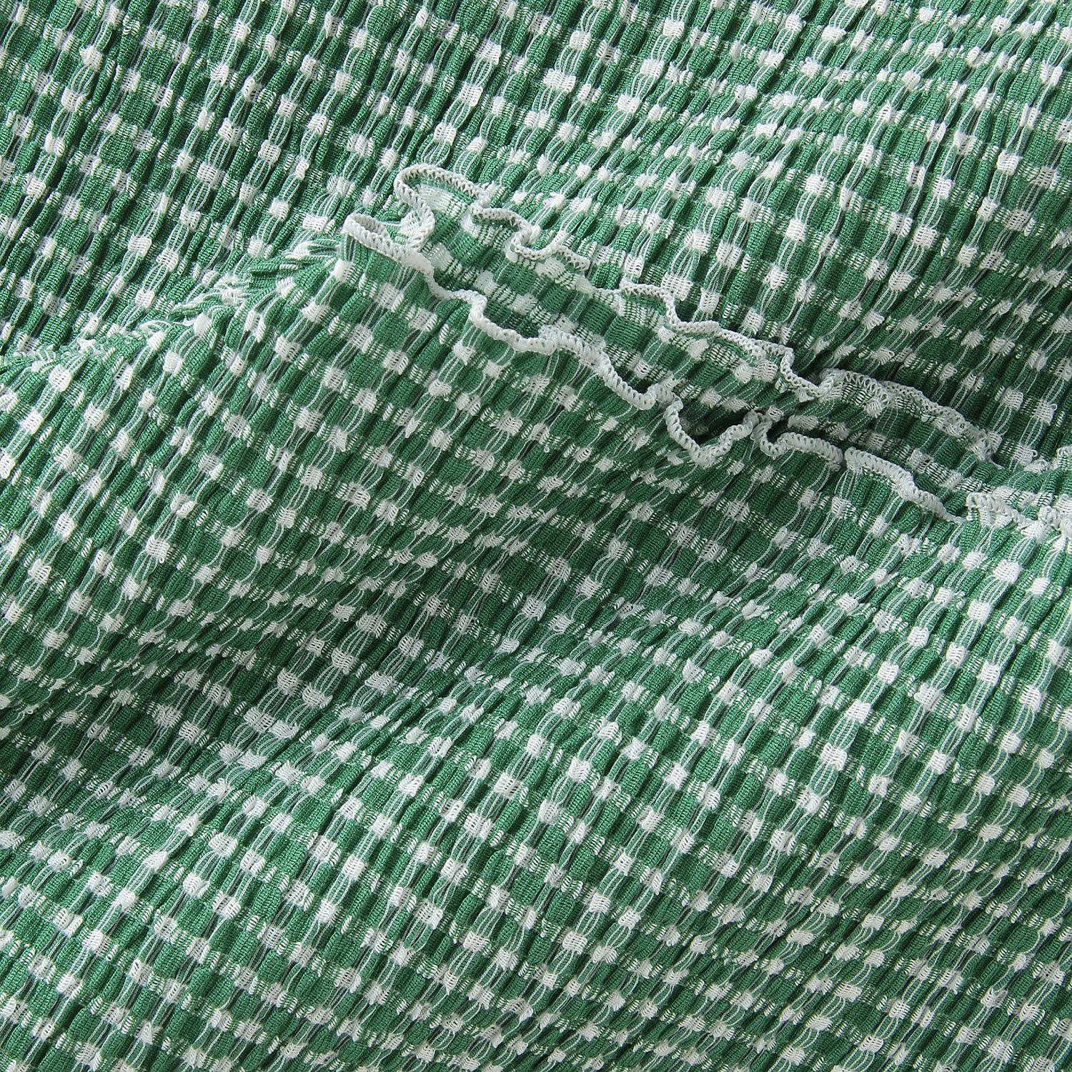 ギンガム楊柳ボトルネックカットソー - 画像11