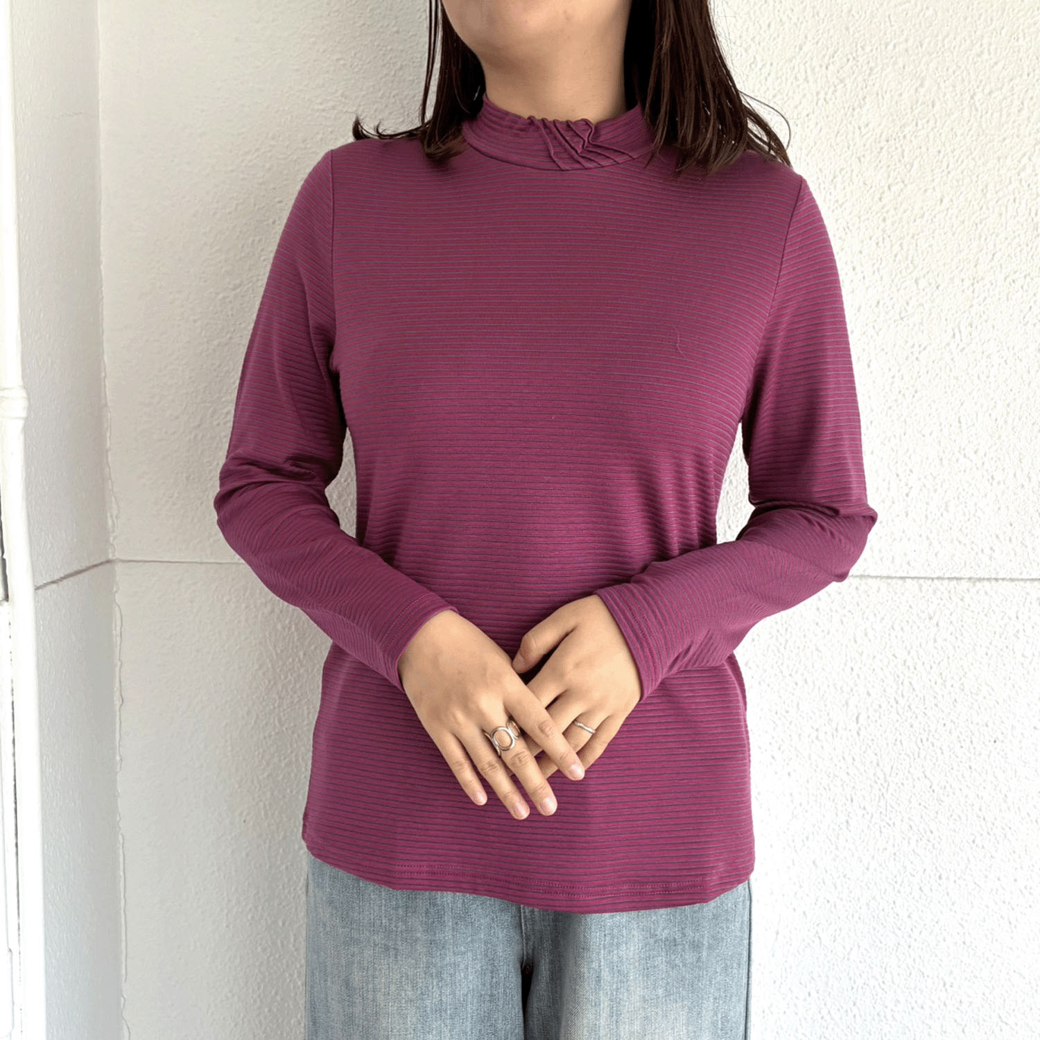 ピンタックハイネックボーダー - 画像11