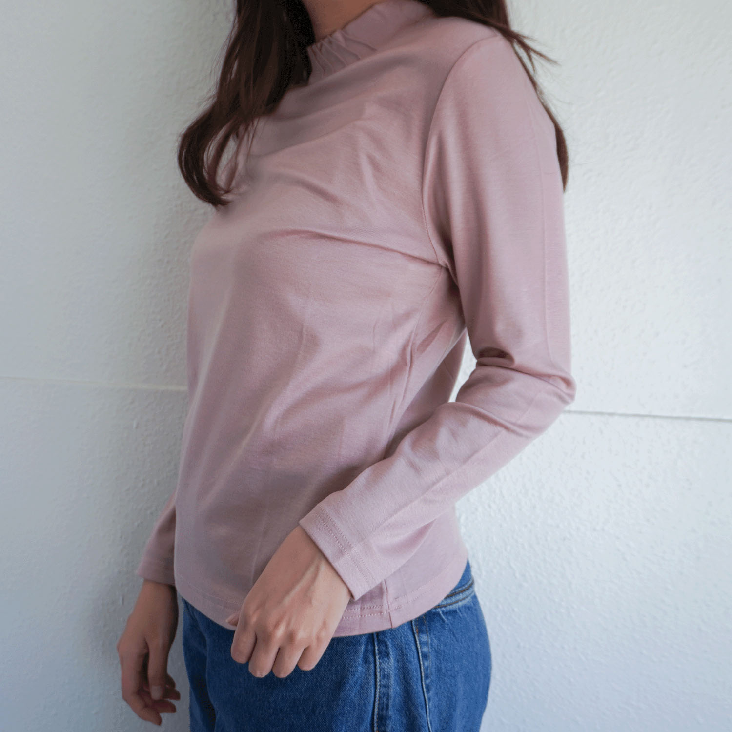 ピンタックハイネックプルオーバー - 画像2