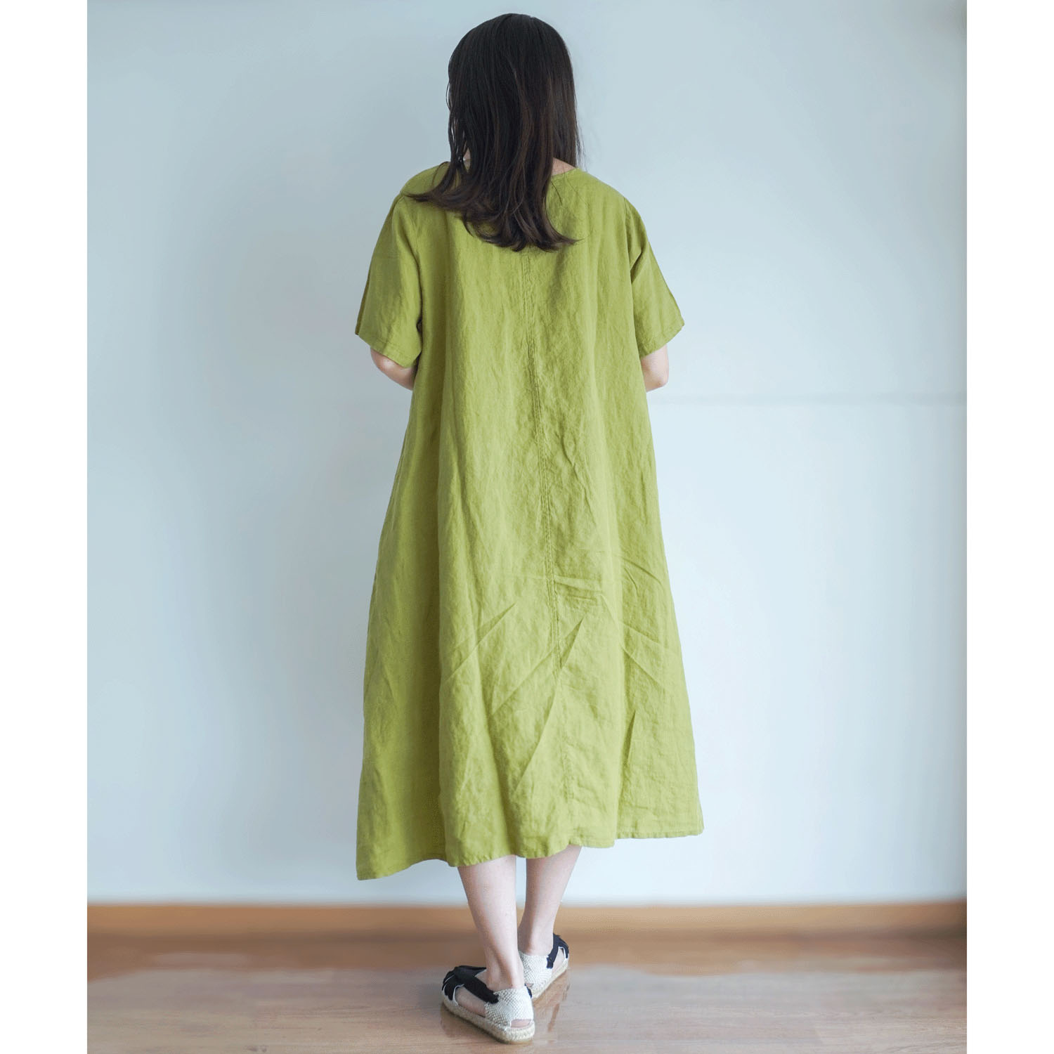【Insta Live】残りわずか！SO リネンシンプルワンピース半袖 - 画像8
