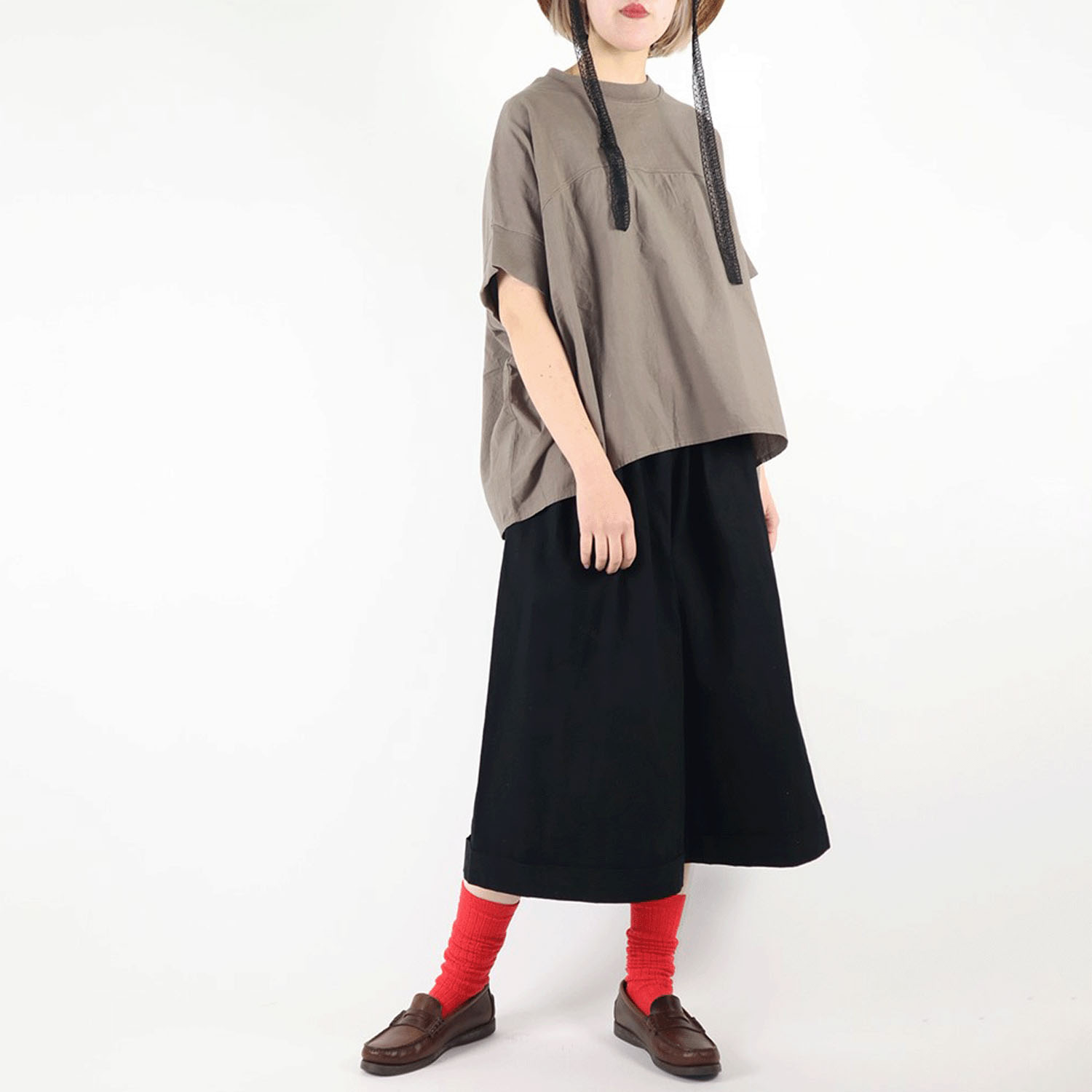 SO 布帛×カットソー切替プルオーバー - 画像5