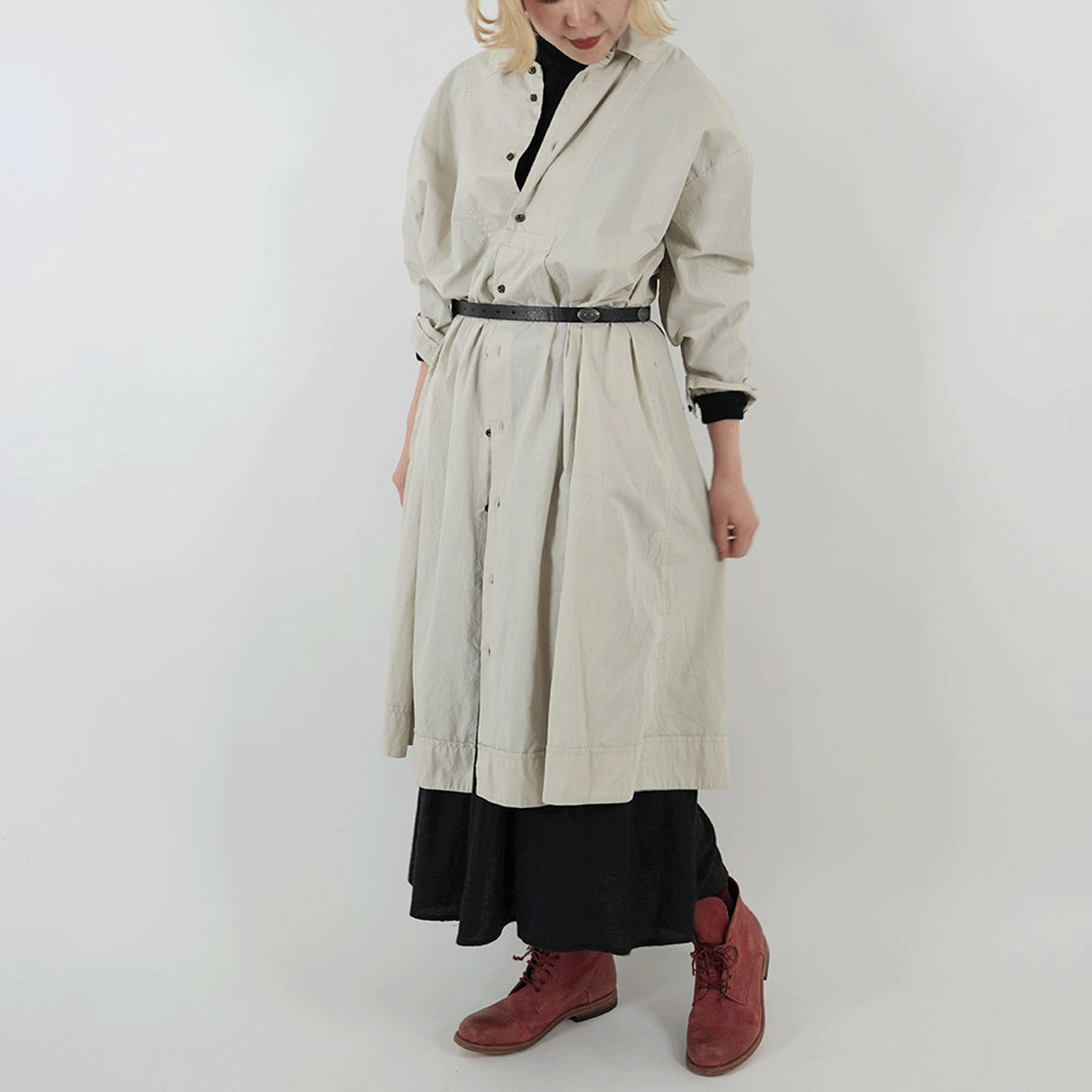 SO 前開きシャツワンピース