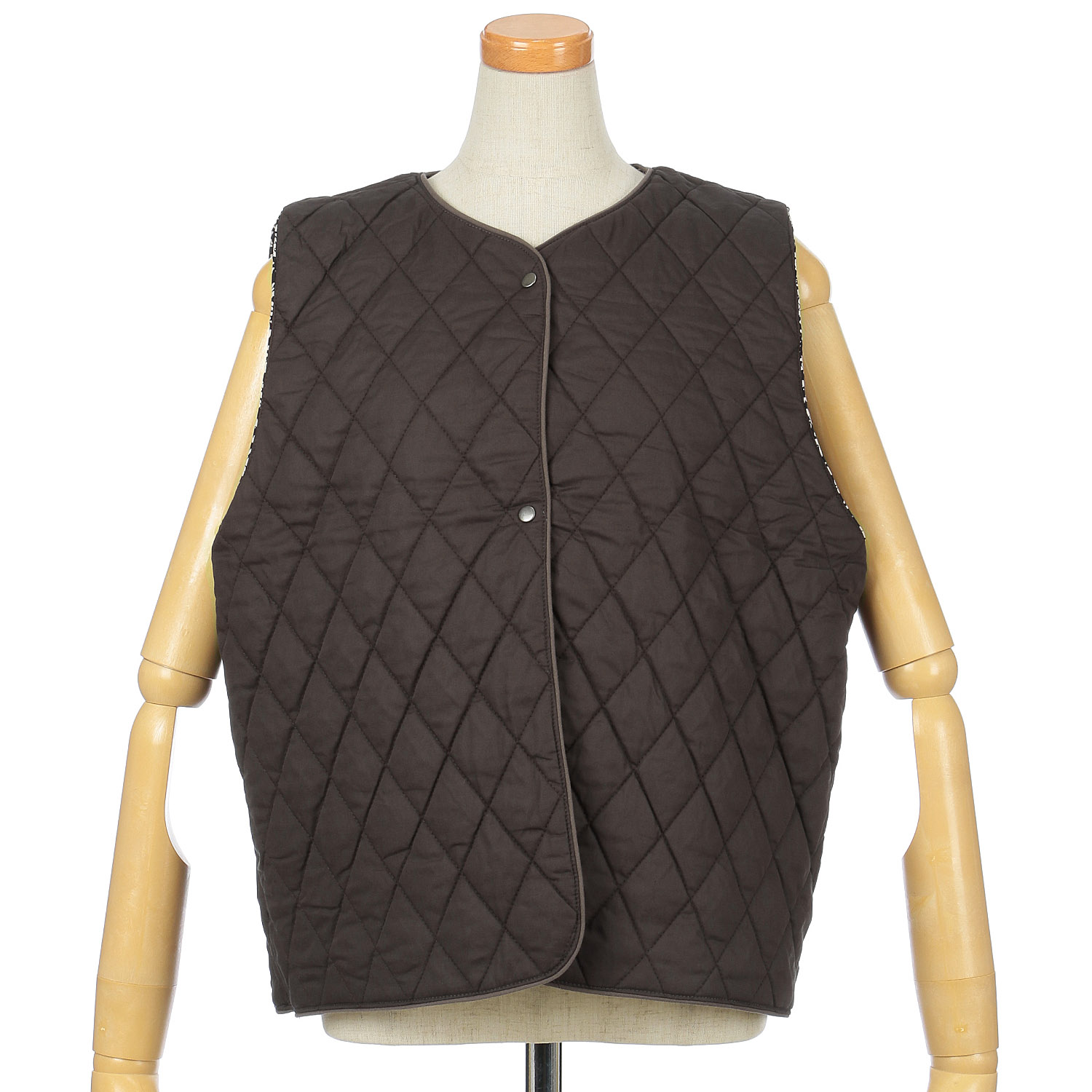 SO ノーカラーリバーシブルベスト - 画像5