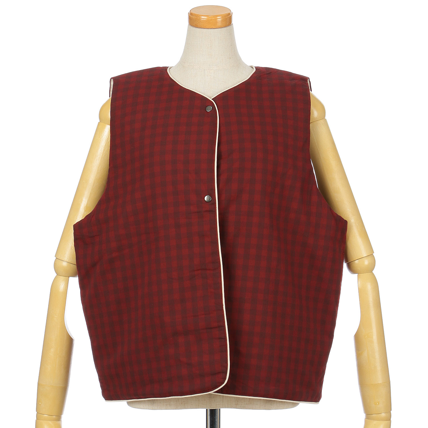 SO ノーカラーリバーシブルベスト - 画像6