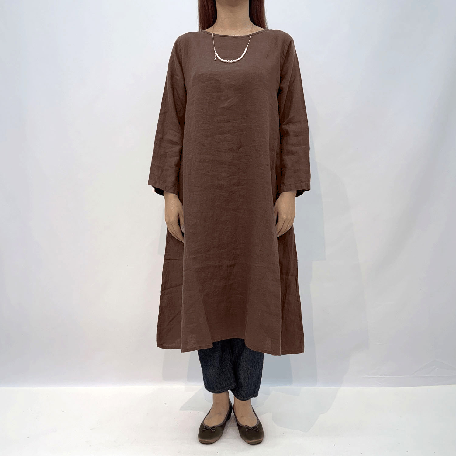 【Insta Live】全10色！SO シンプルワンピース長袖 - 画像2