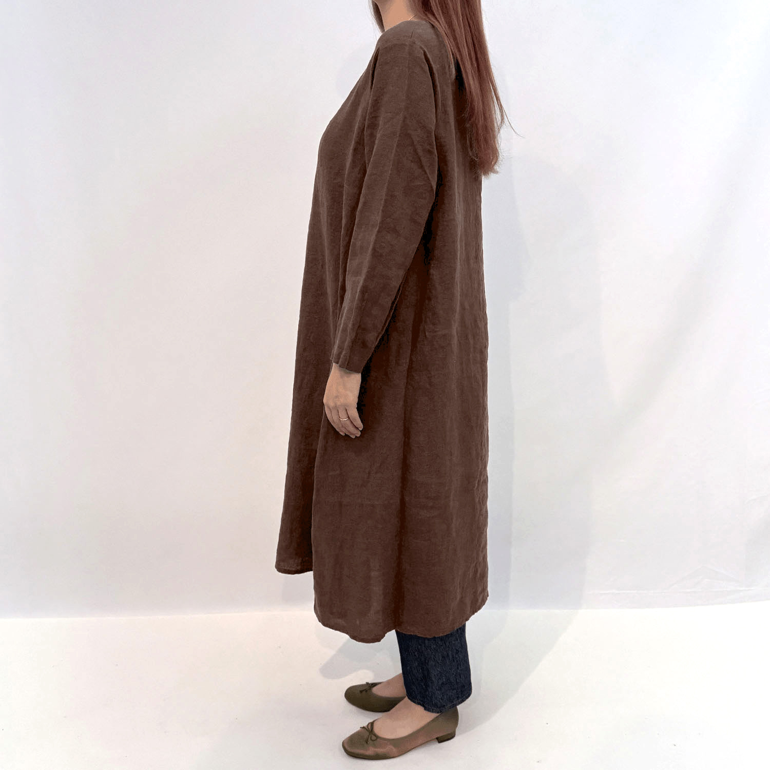 【Insta Live】全10色！SO シンプルワンピース長袖 - 画像4