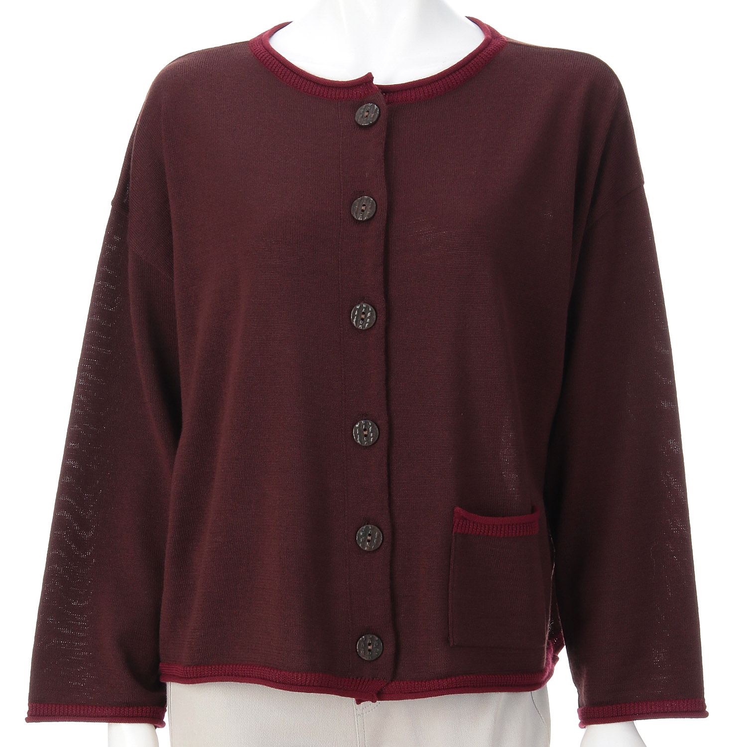 GIPSY BLUE  ミックスウールトリミング2WAYニット - 画像3