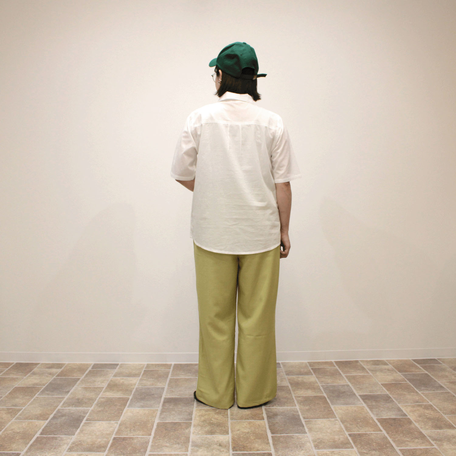 notorico 前立て刺繍半袖丸襟インド綿シャツ - 画像5