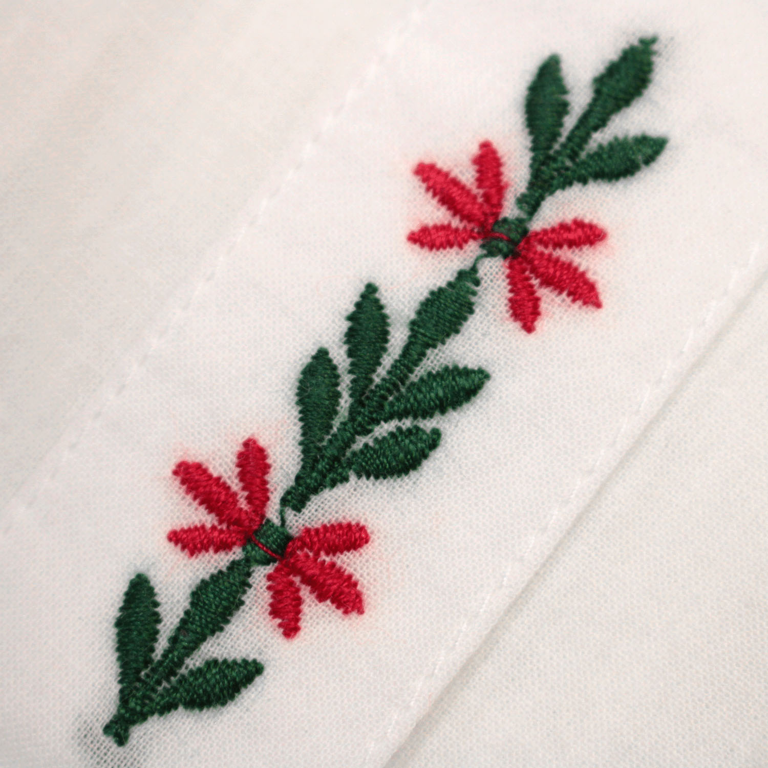 notorico 前立て刺繍半袖丸襟インド綿シャツ - 画像7