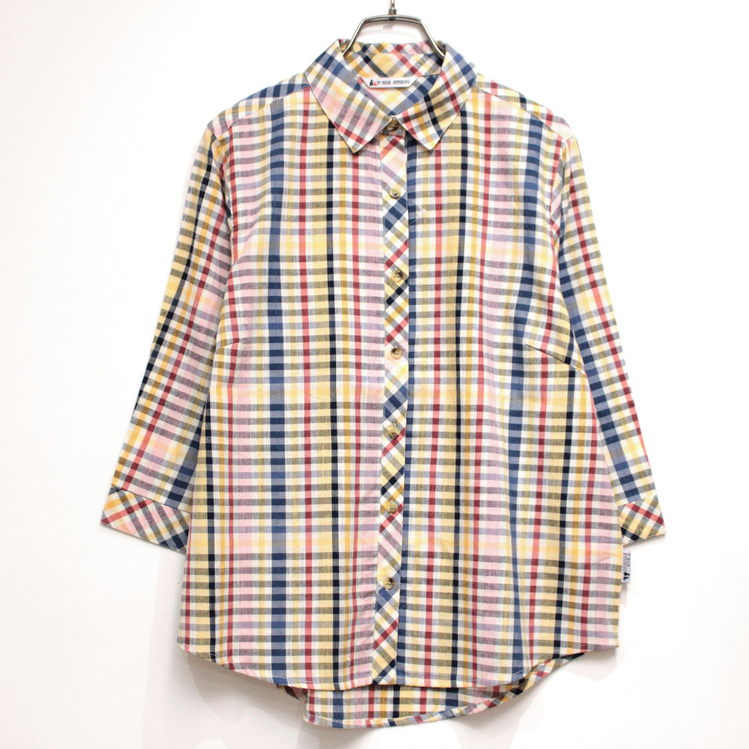 T’BIS STUDIO 7分袖マドラスチェックシャツ - 画像3