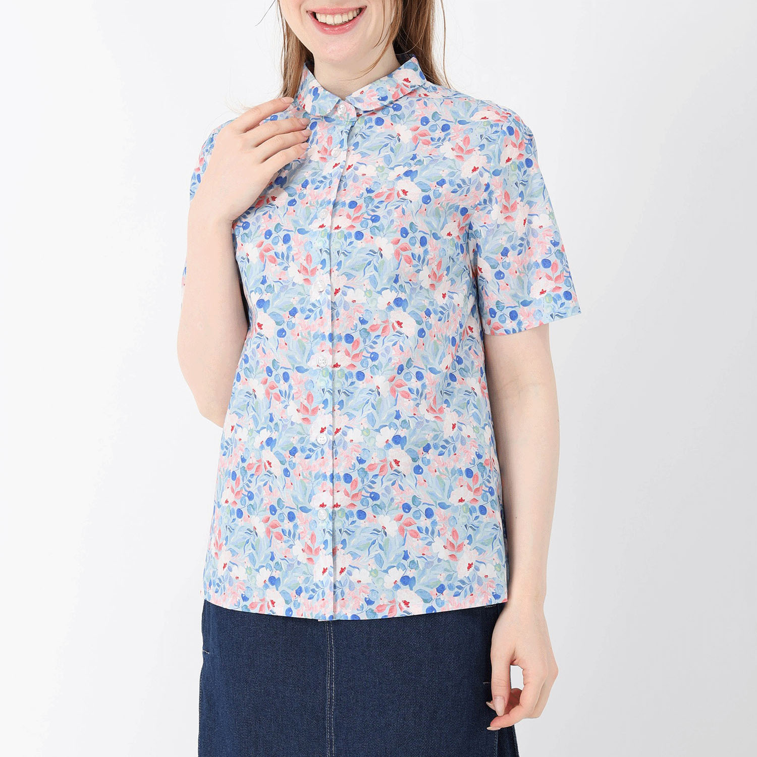 T’BIS STUDIO アソート柄水彩プリント丸首半袖シャツ - 画像14