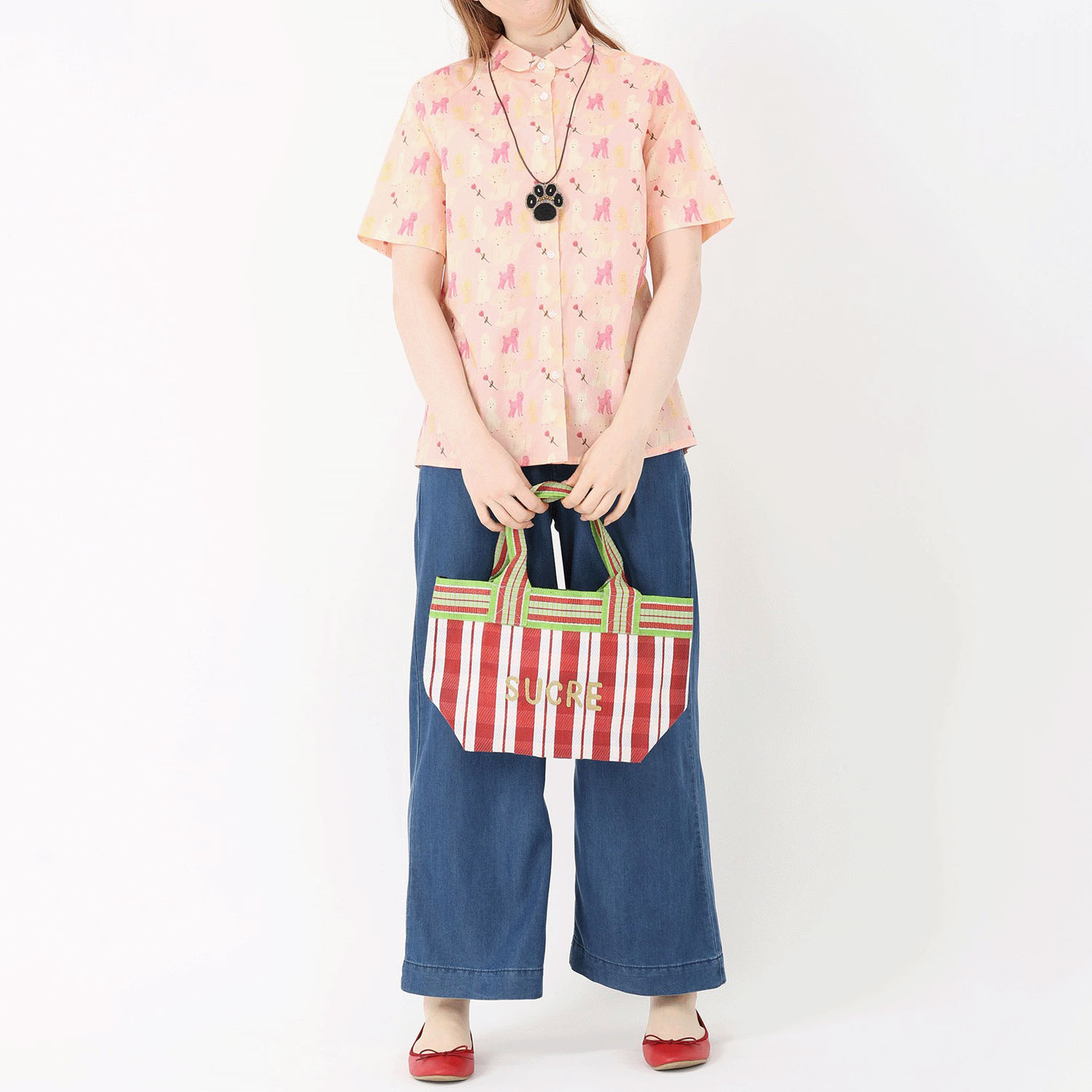 T’BIS STUDIO アソート柄水彩プリント丸首半袖シャツ - 画像8