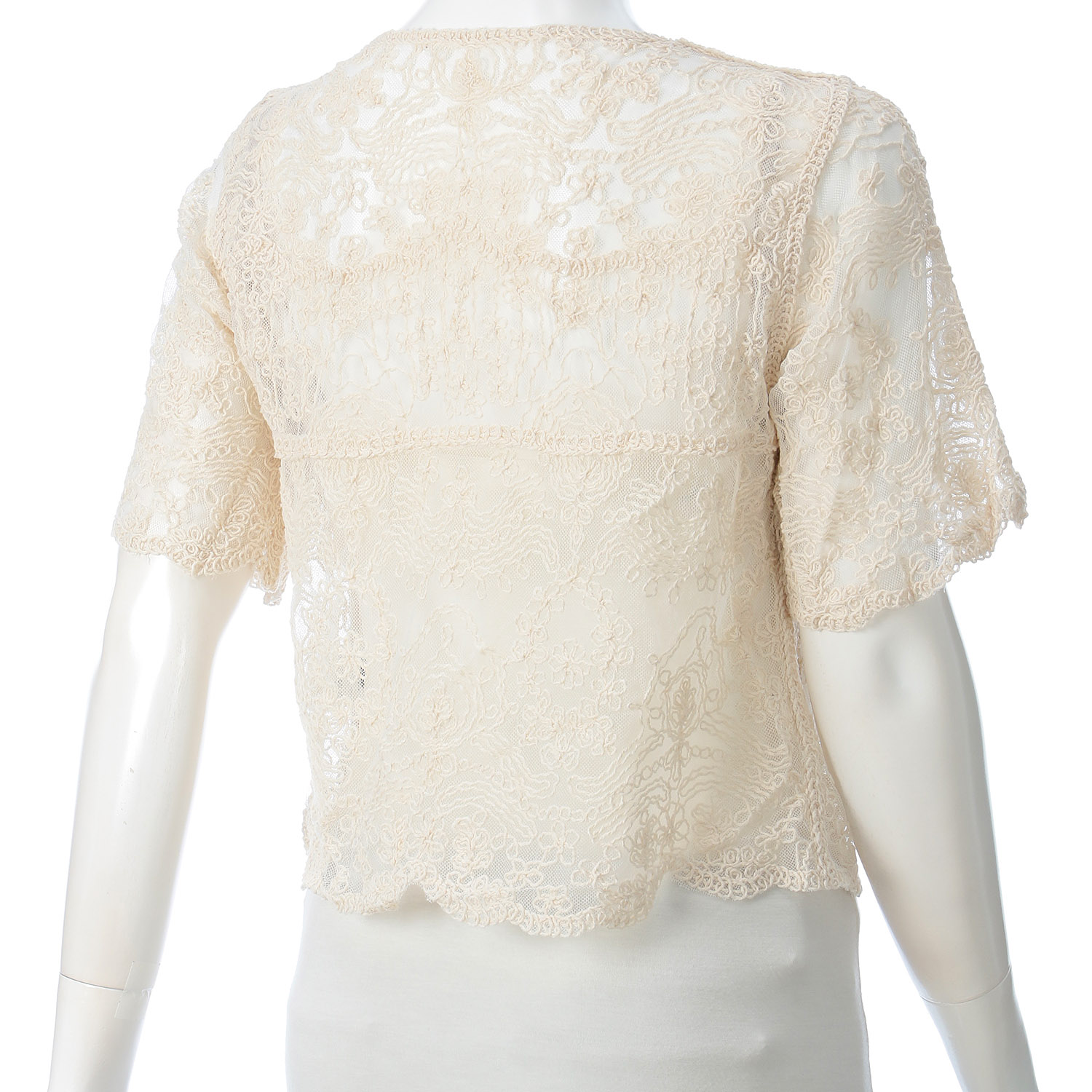 レース前開きカーディガン - 画像4