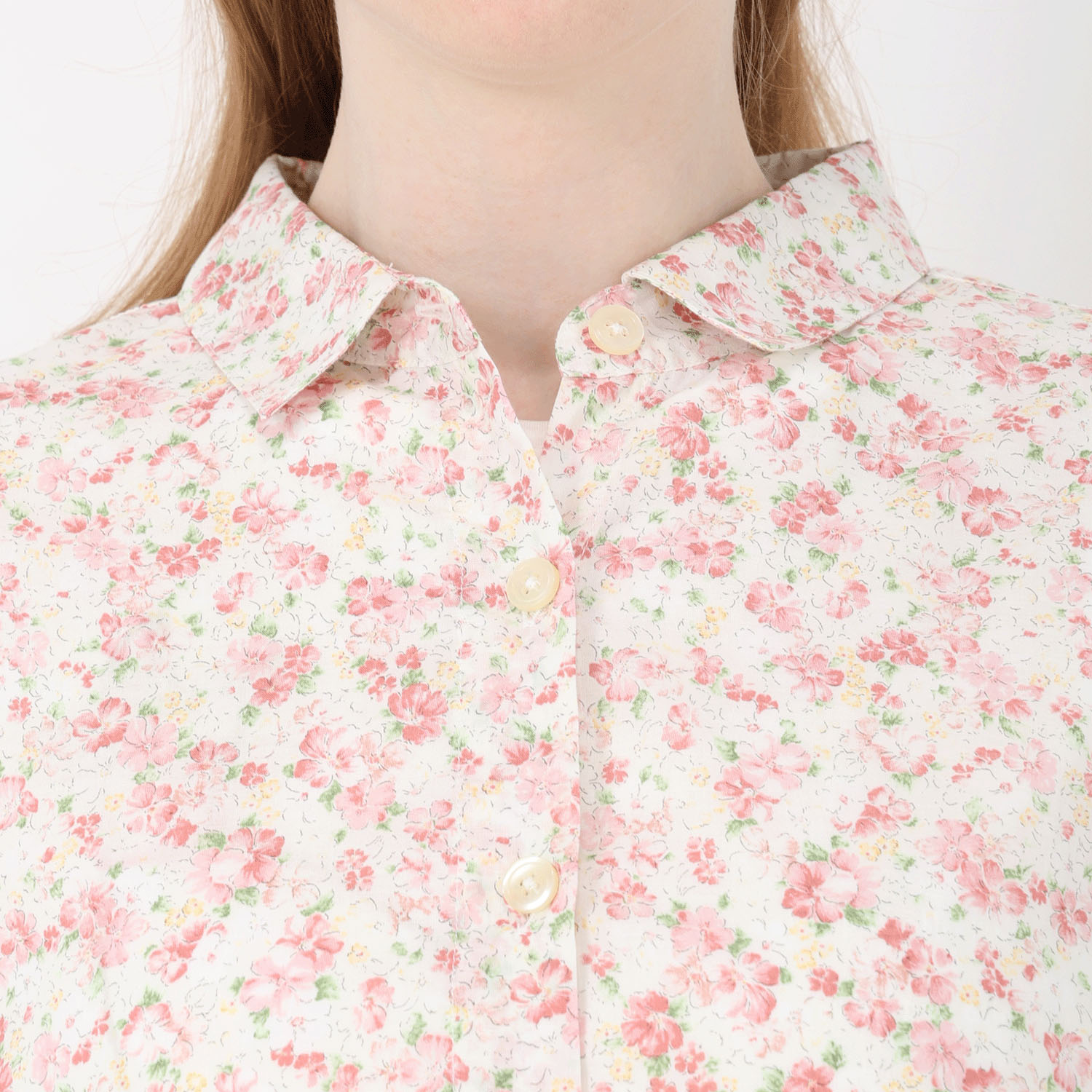 【新ブランド】T’BIS STUDIO 七分袖水彩花柄シャツ - 画像3