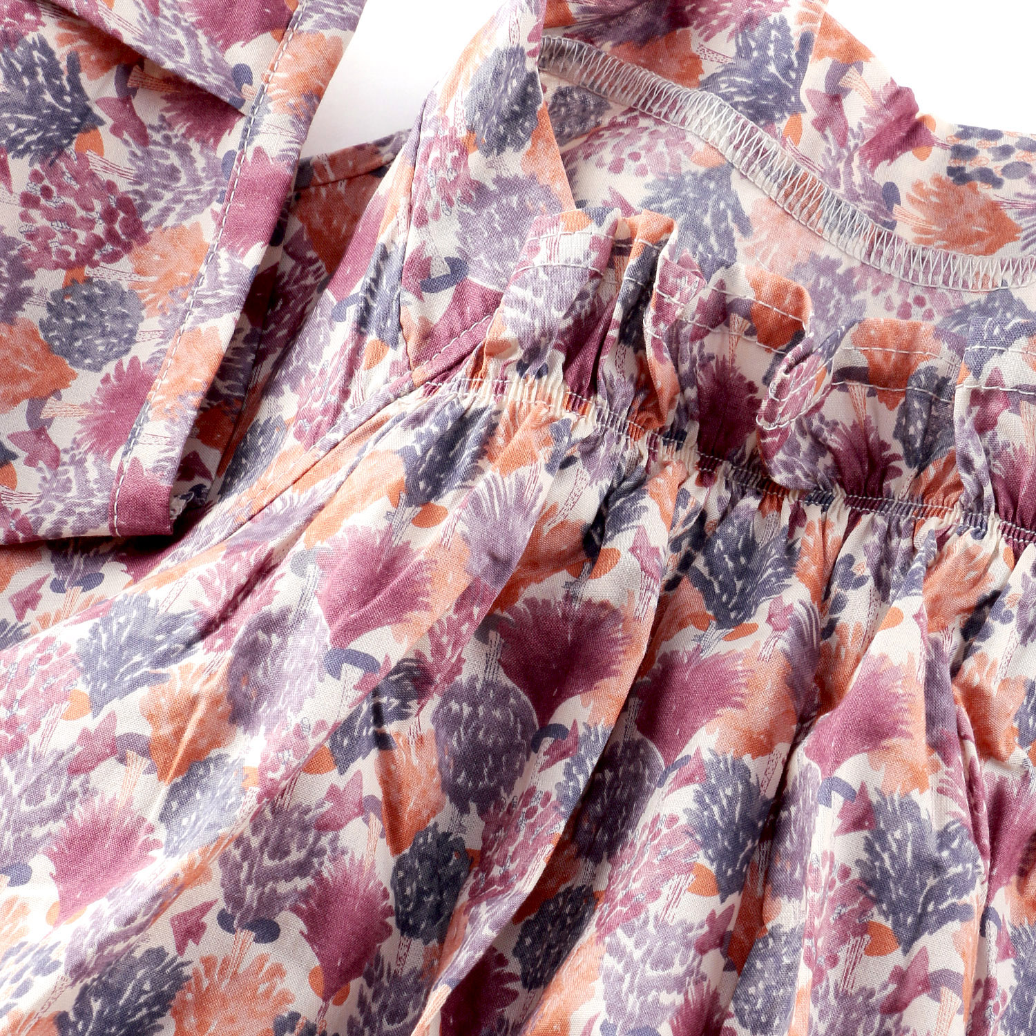 襟ギャザー袖タックチュニック - 画像6