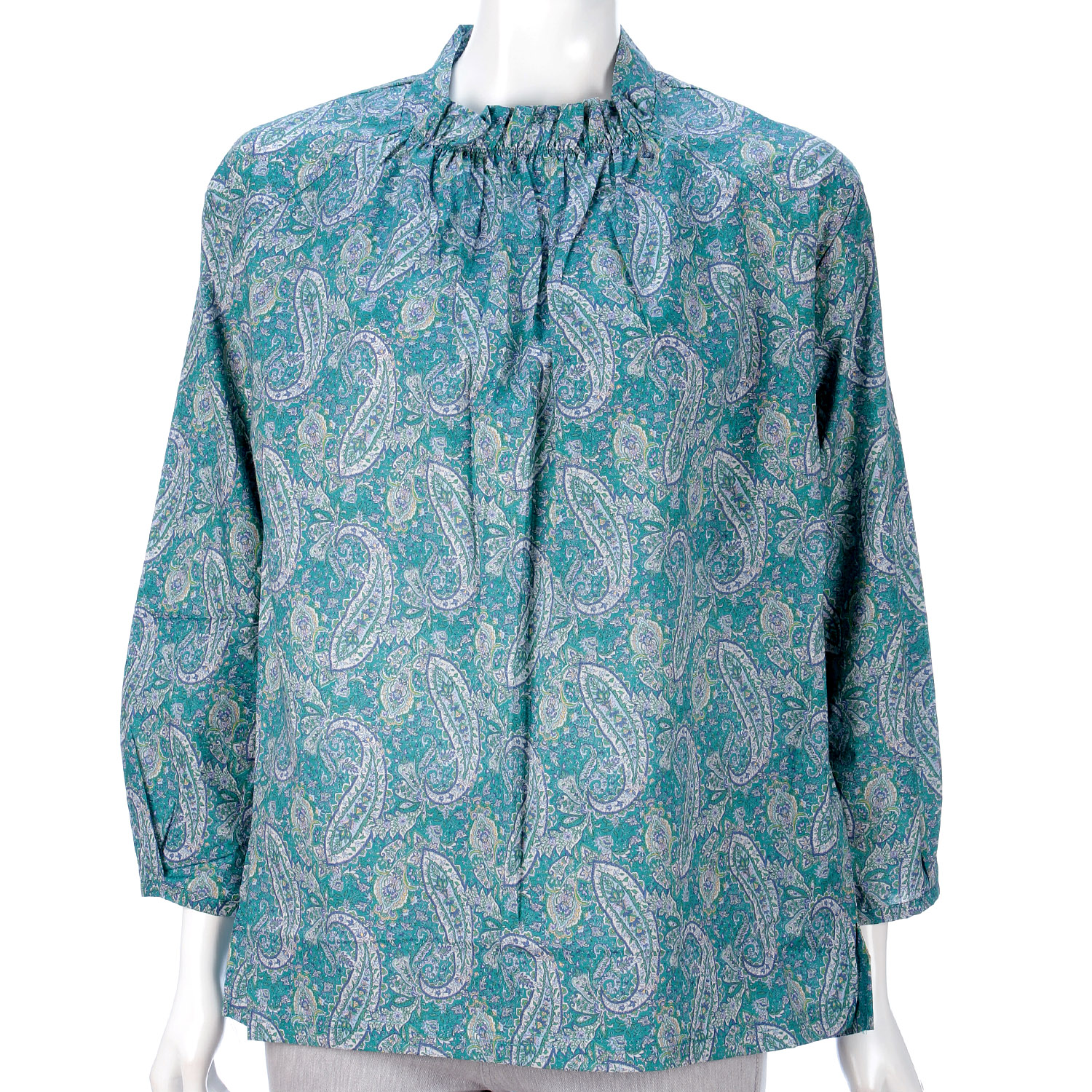 襟ギャザー袖タックチュニック - 画像8