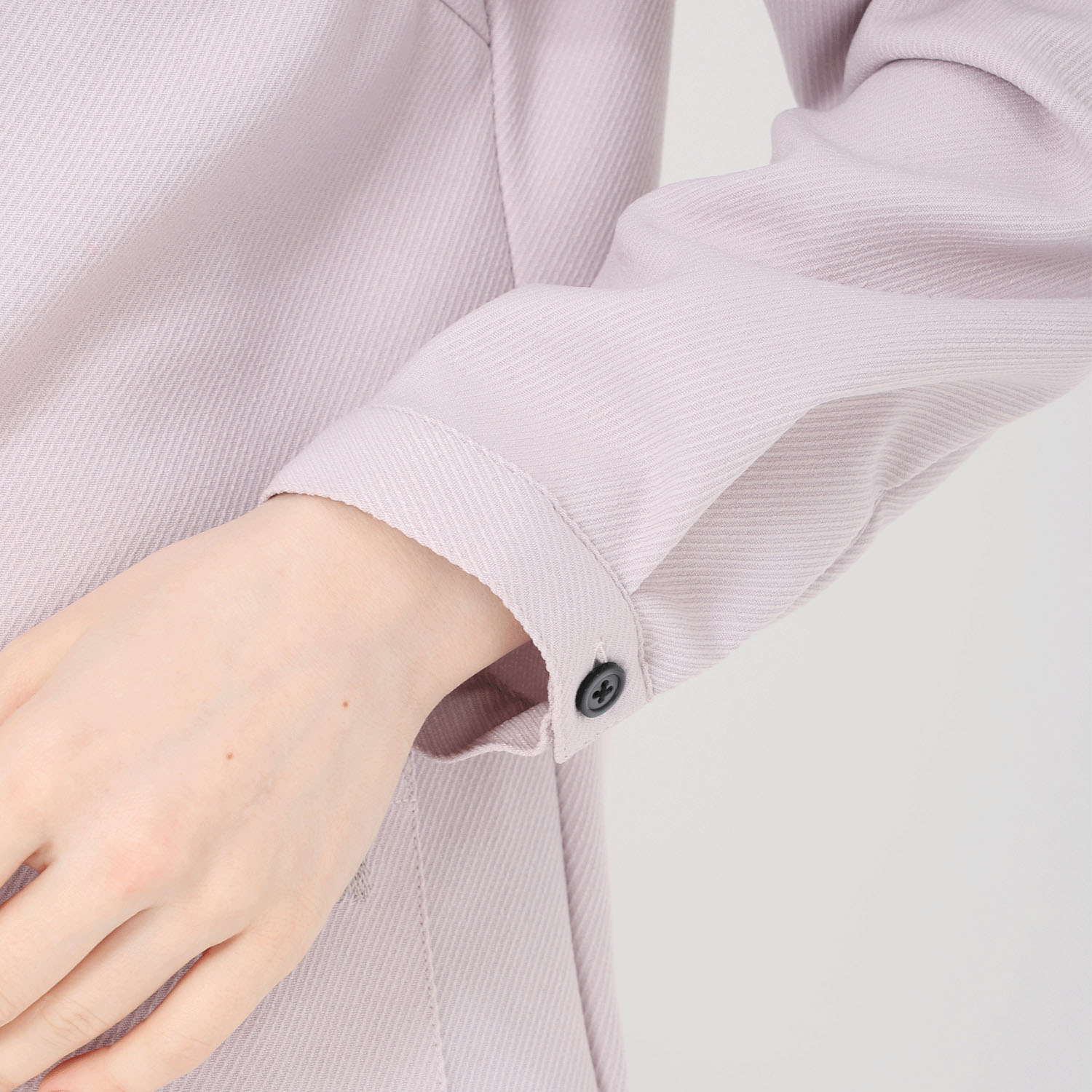 T’BIS STUDIO 長袖ウールライクテリア刺繍ポケット付きシャツ - 画像4