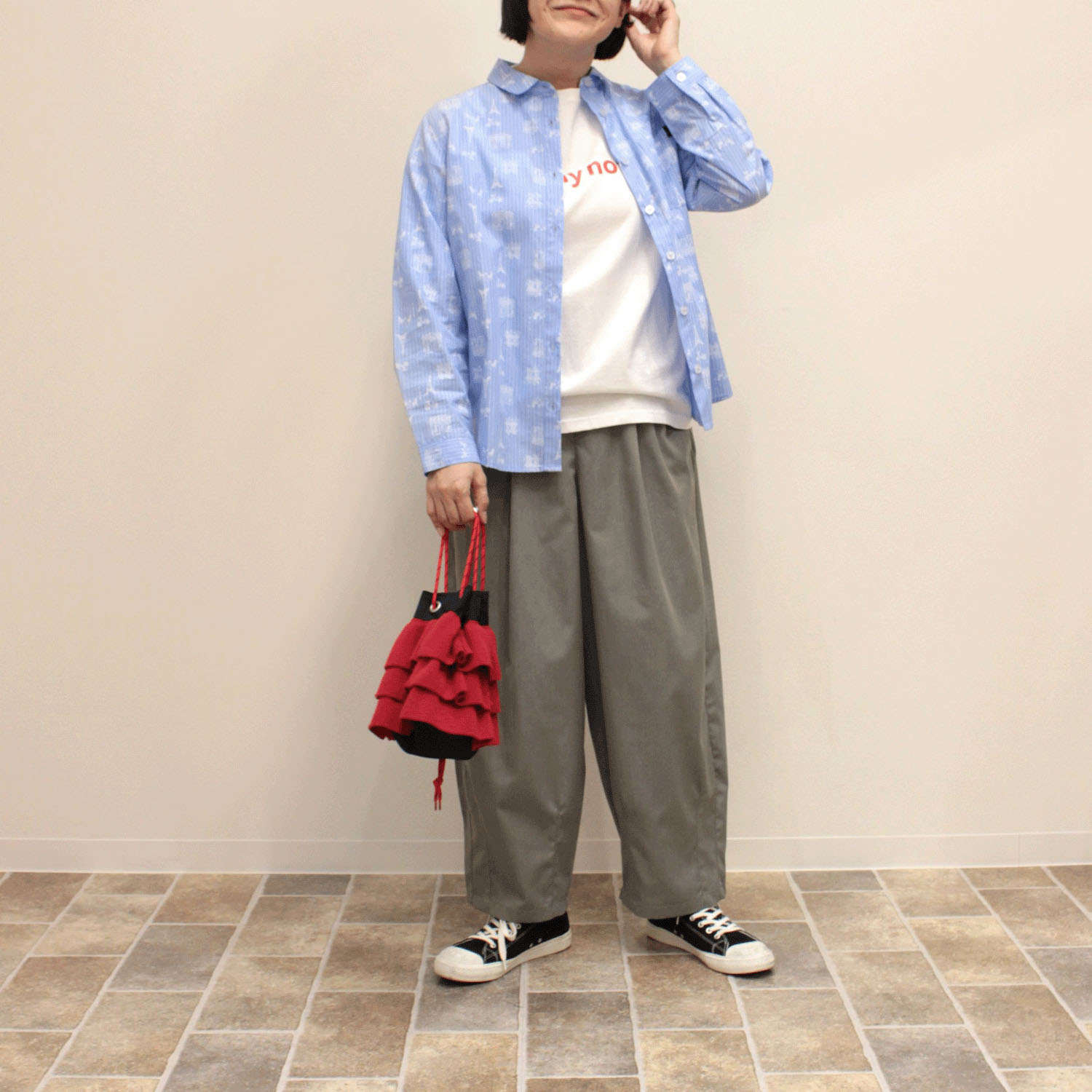 notorico フランス柄ストライプブラウス - 画像14