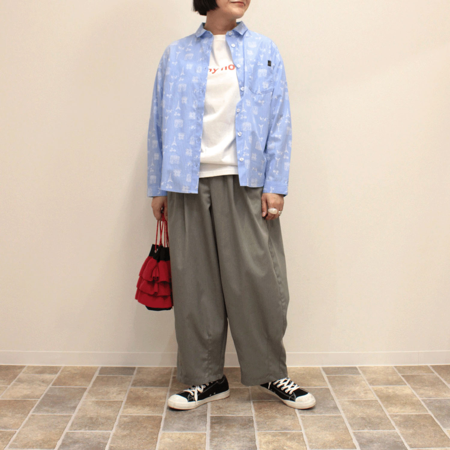 notorico フランス柄ストライプブラウス - 画像15