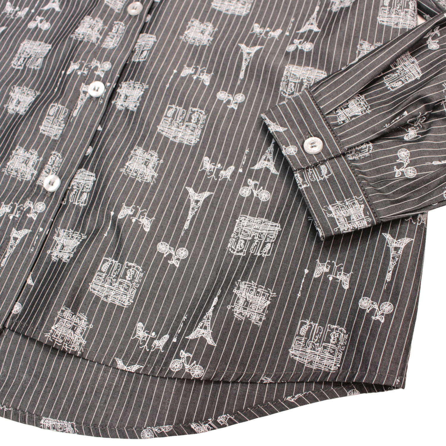 notorico フランス柄ストライプブラウス - 画像8