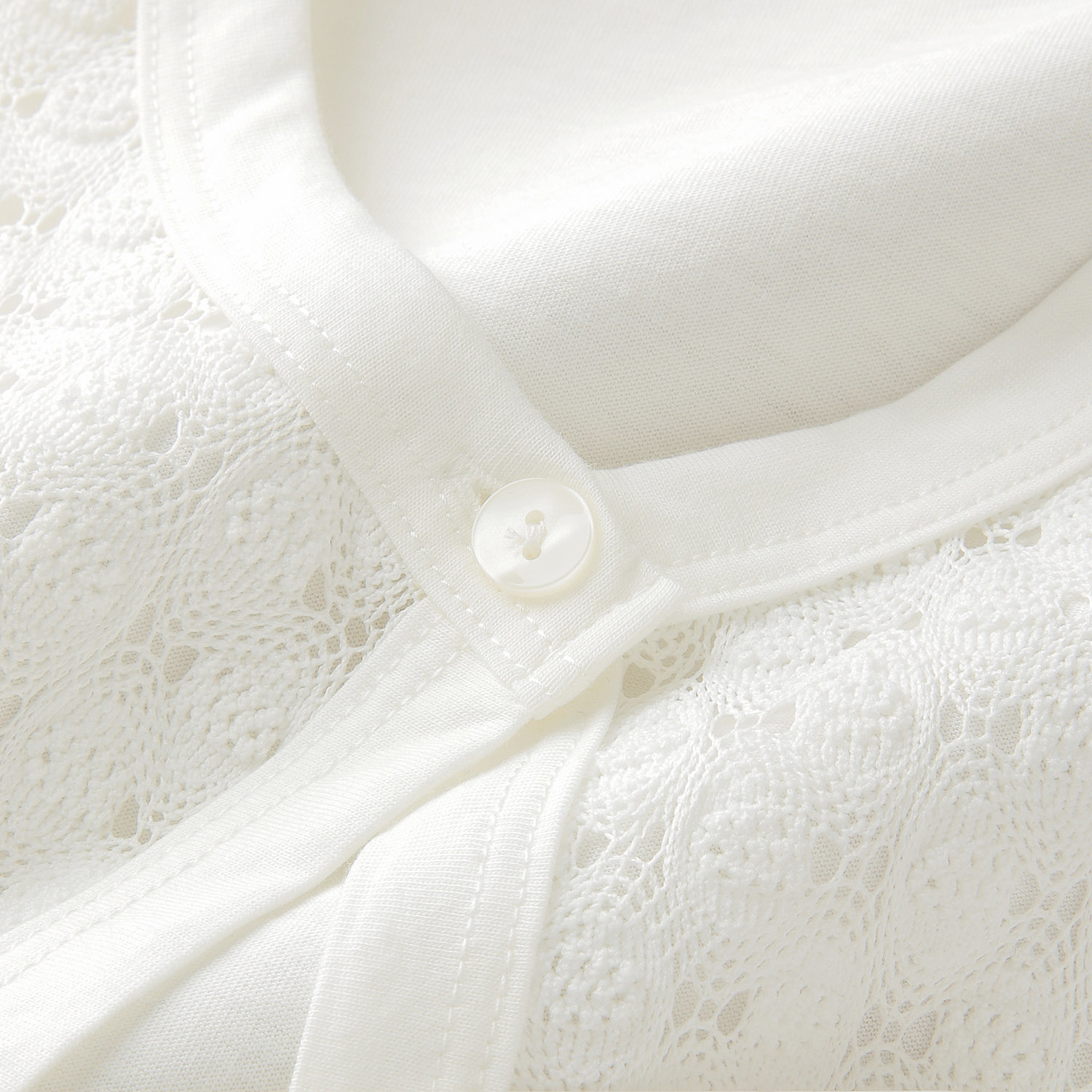 レース使いワンボタンカーディガン - 画像5