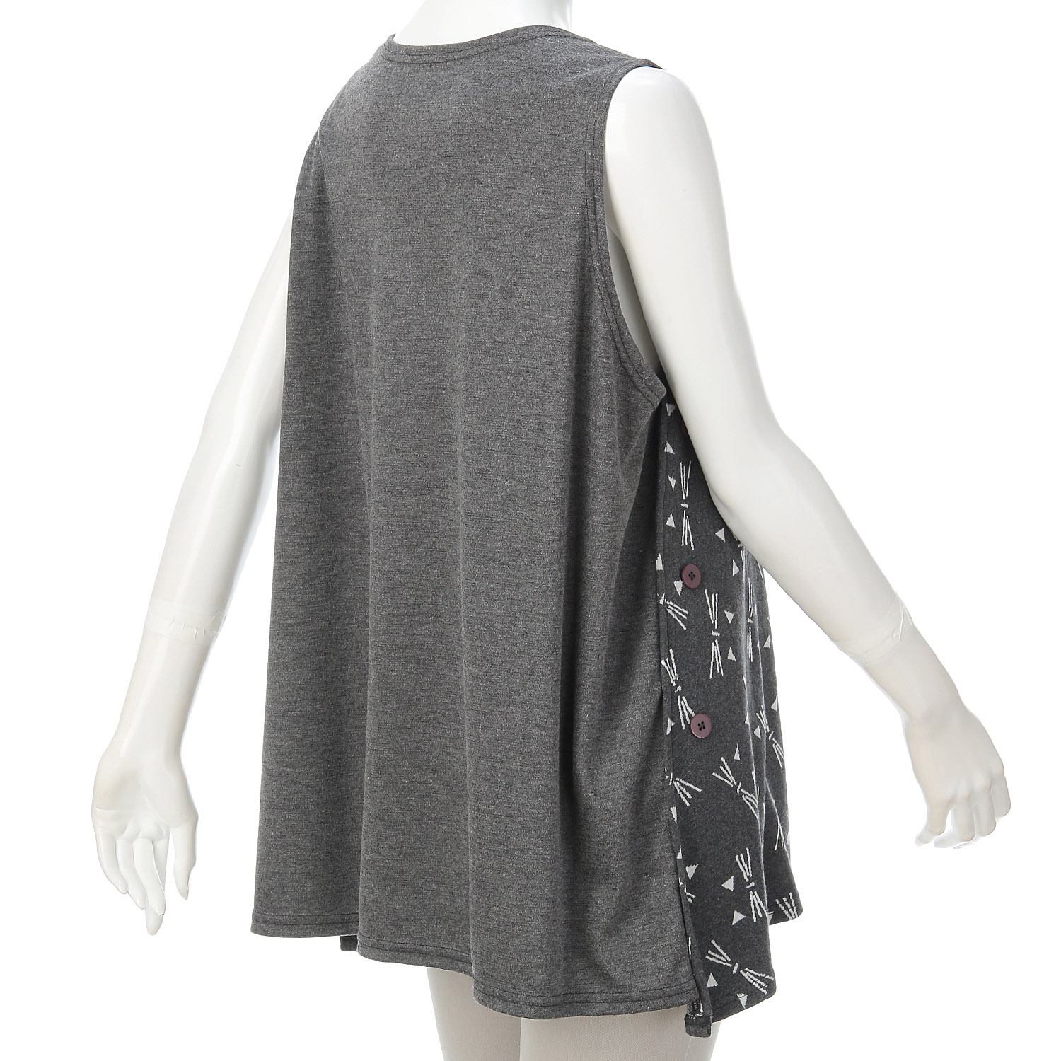 ネコ柄プリントロングベスト - 画像3