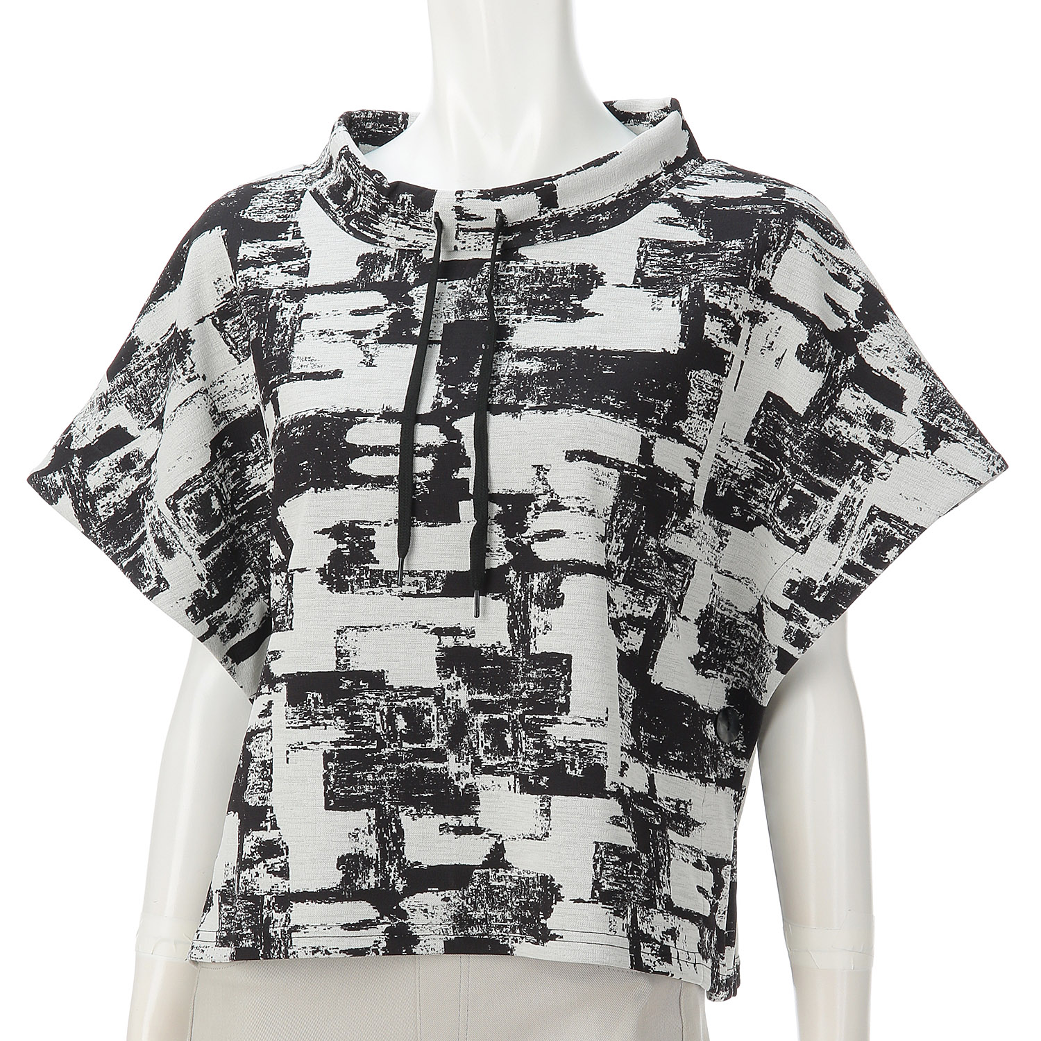 紐付きショートプリントベスト