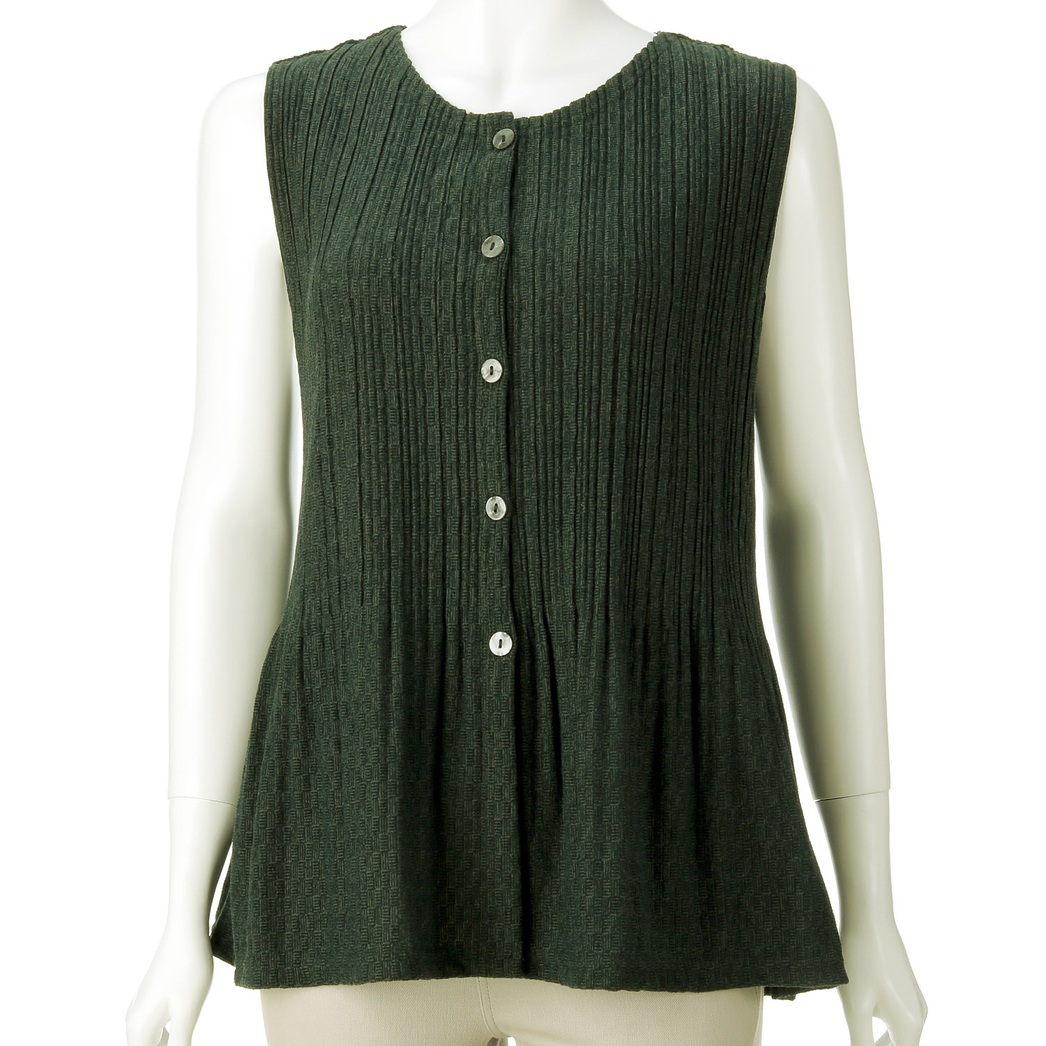 無地プリーツベスト