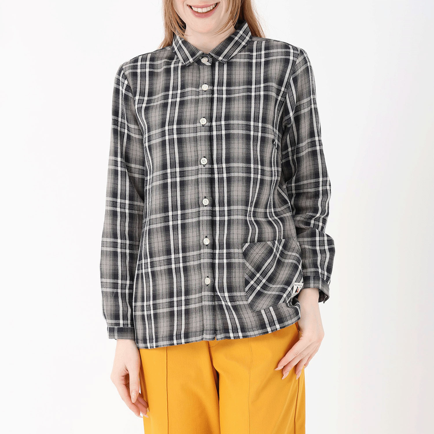 T’BIS STUDIO 長袖チェックポケット付きシャツ - 画像3