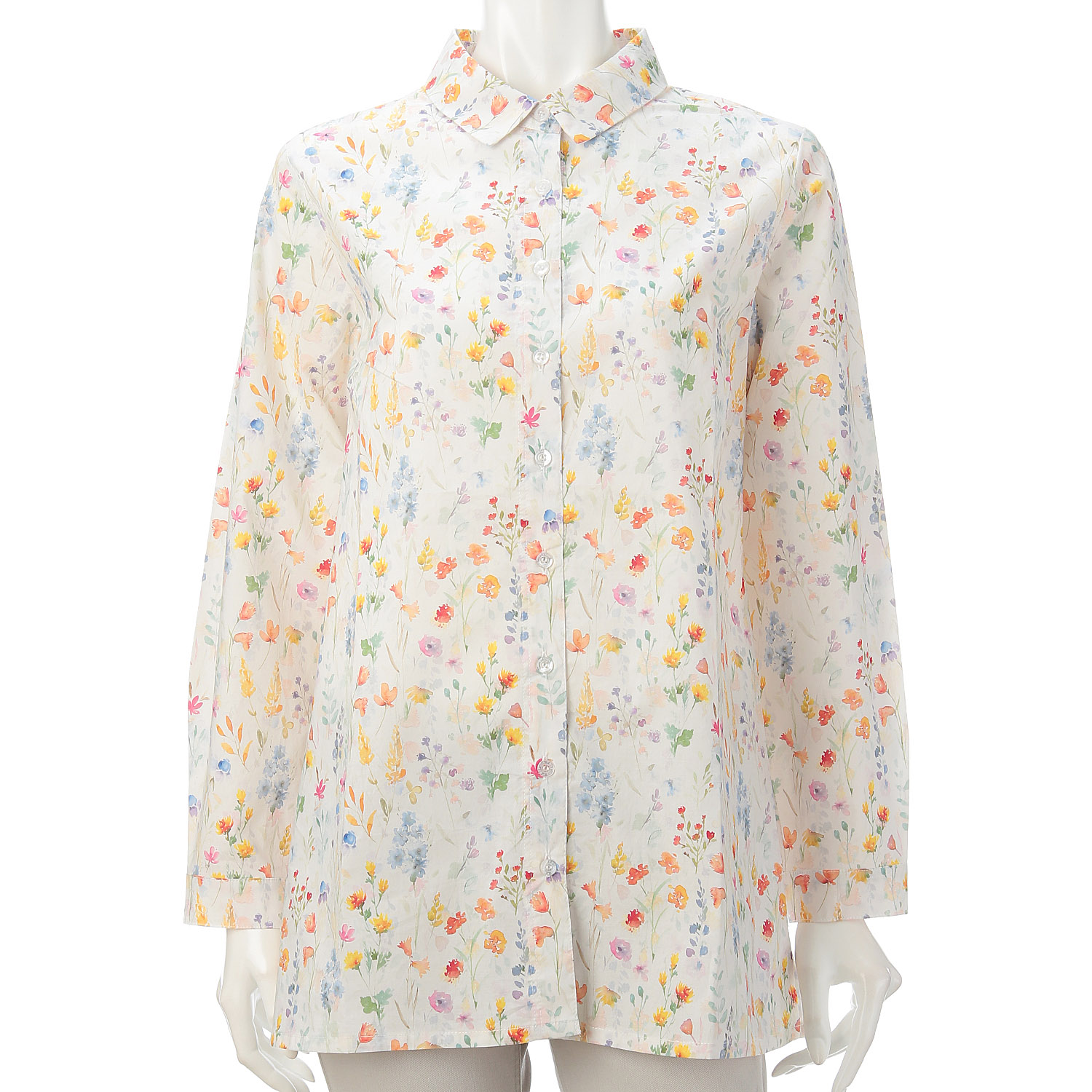 T’BIS STUDIO 長袖花柄ペイントシャツ - 画像7