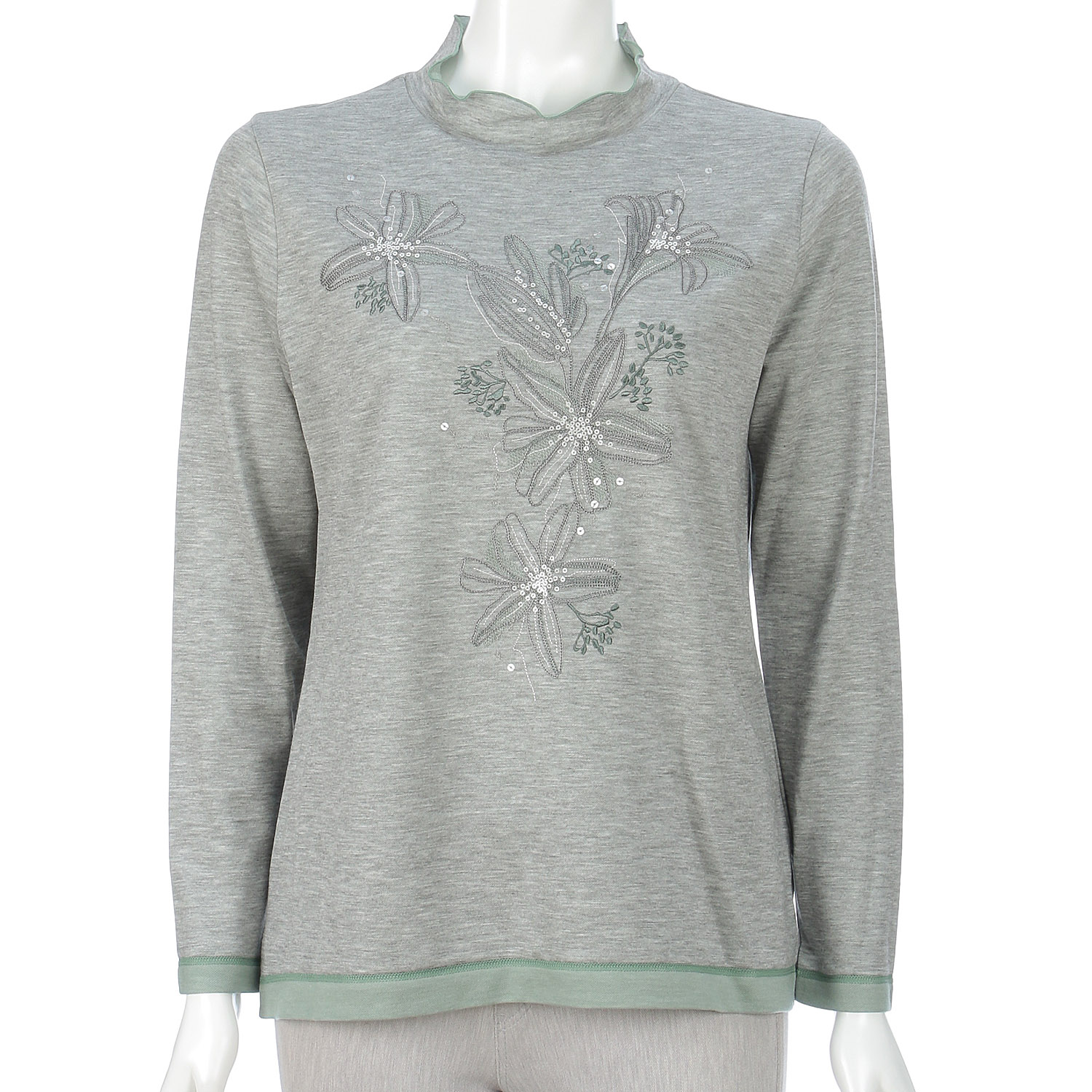 ROYAL VERDY 花柄ビーズ刺繍ハイネック - 画像5