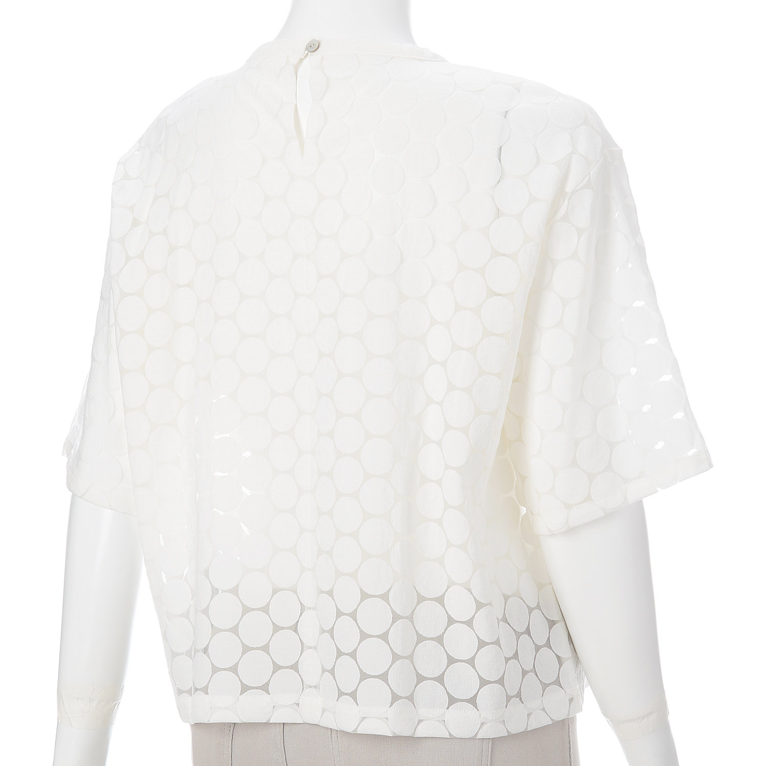 GIPSY BLUE オーガンジードットクロスポケット付ティーブラウス - 画像16