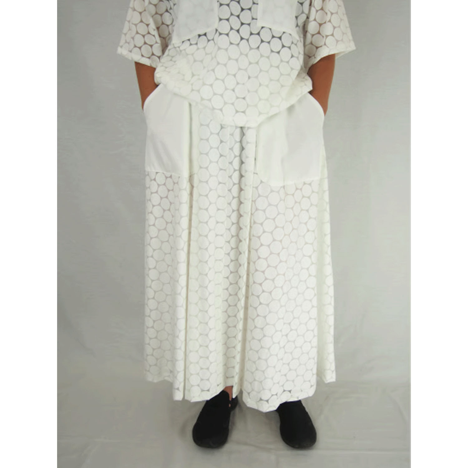 GIPSY BLUE オーガンジードットクロススカート - 画像2