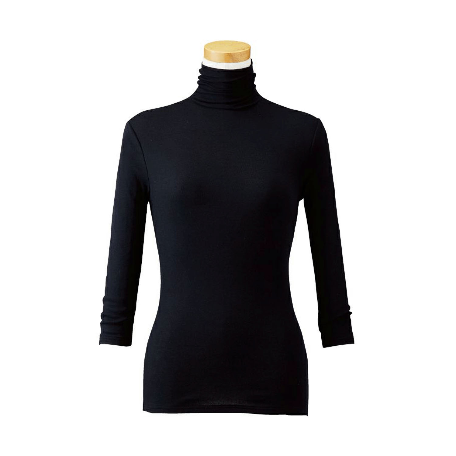 【お取り寄せ】天使の綿シフォン ハイネック7分2重袖