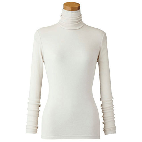 【お取り寄せ】天使の綿シフォン ハイネック長袖 2重袖 - 画像20