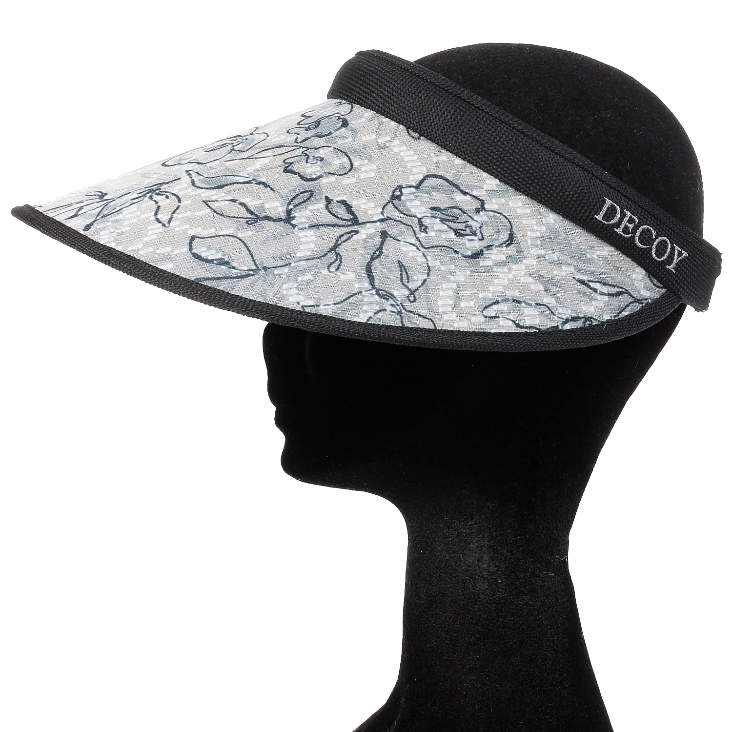 線画フラワークリップバイザー - 画像2