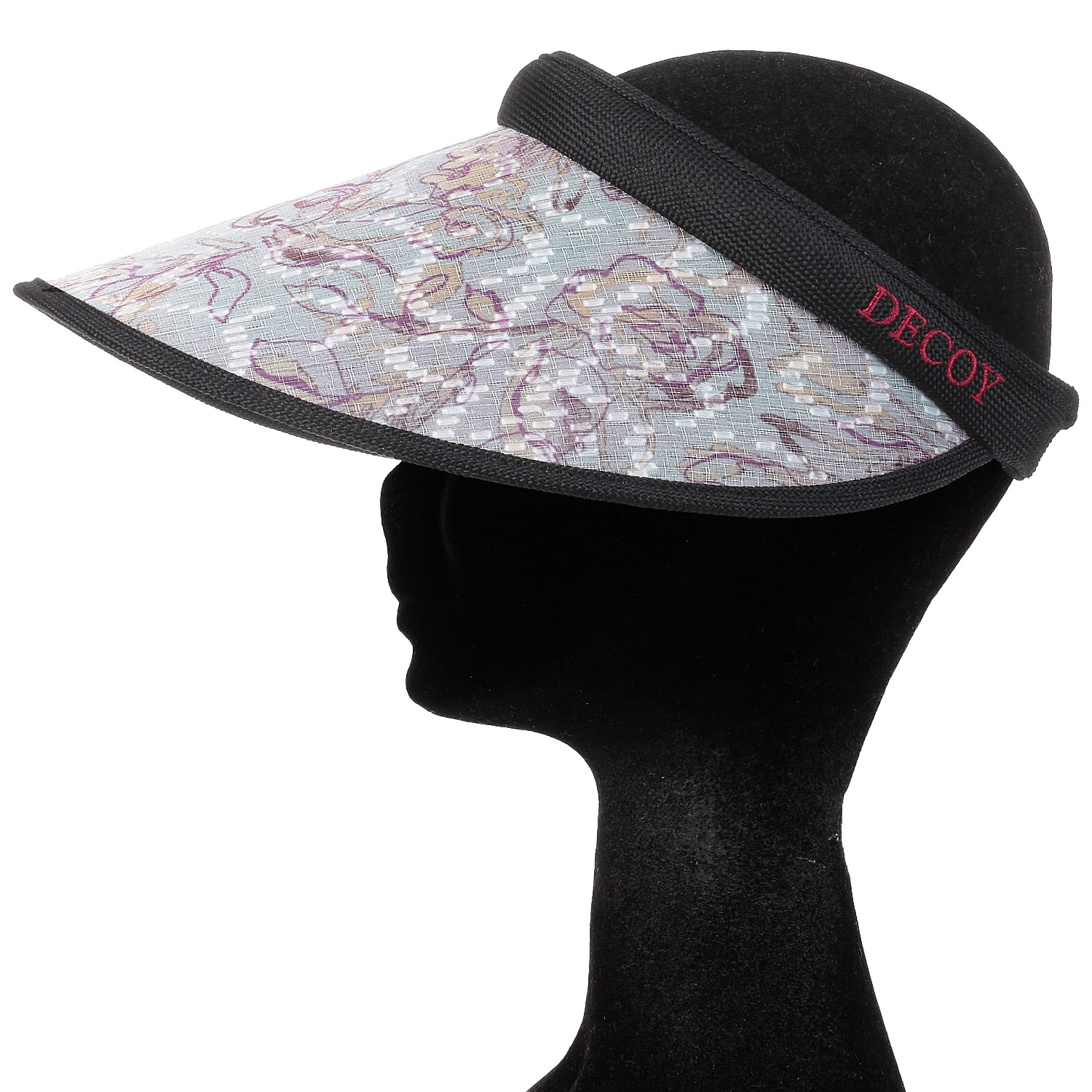 線画フラワークリップバイザー - 画像3