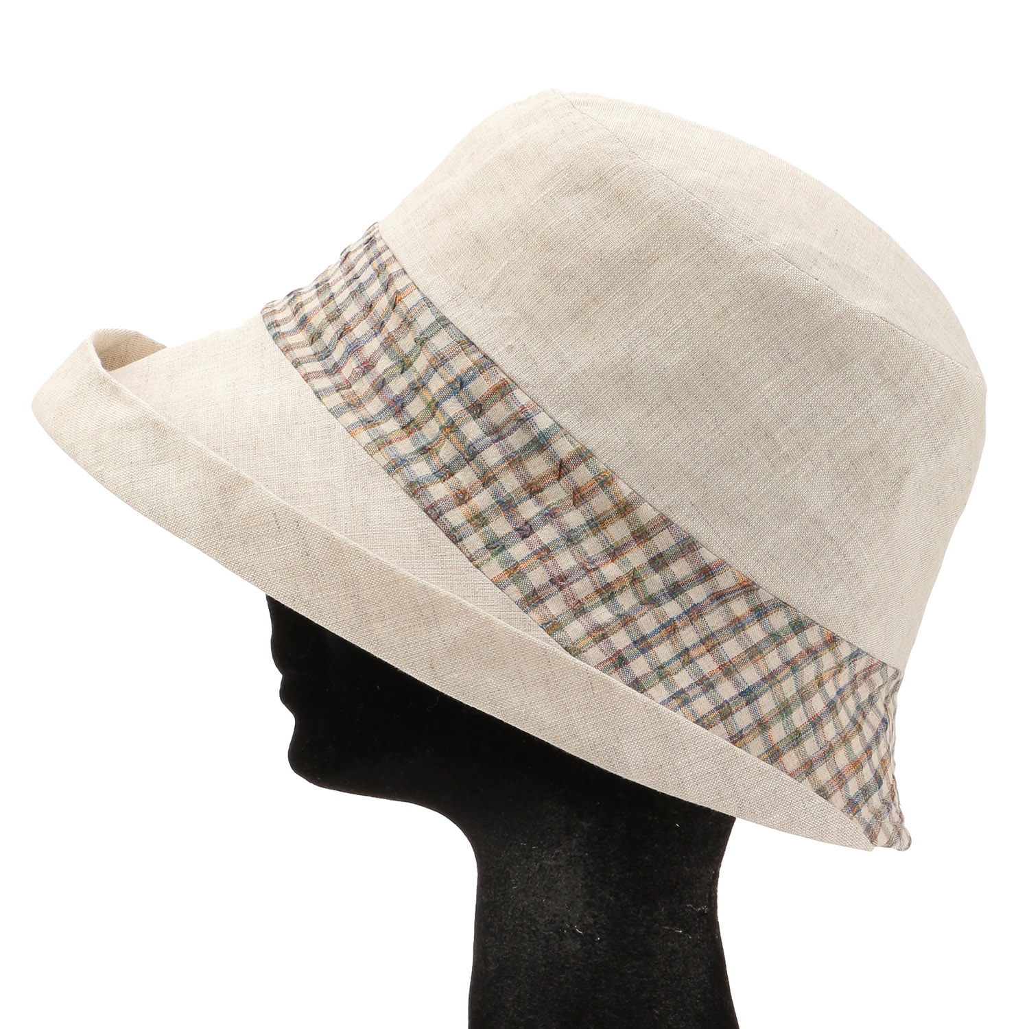 リネンオブザーハット チェック切替 - 画像3