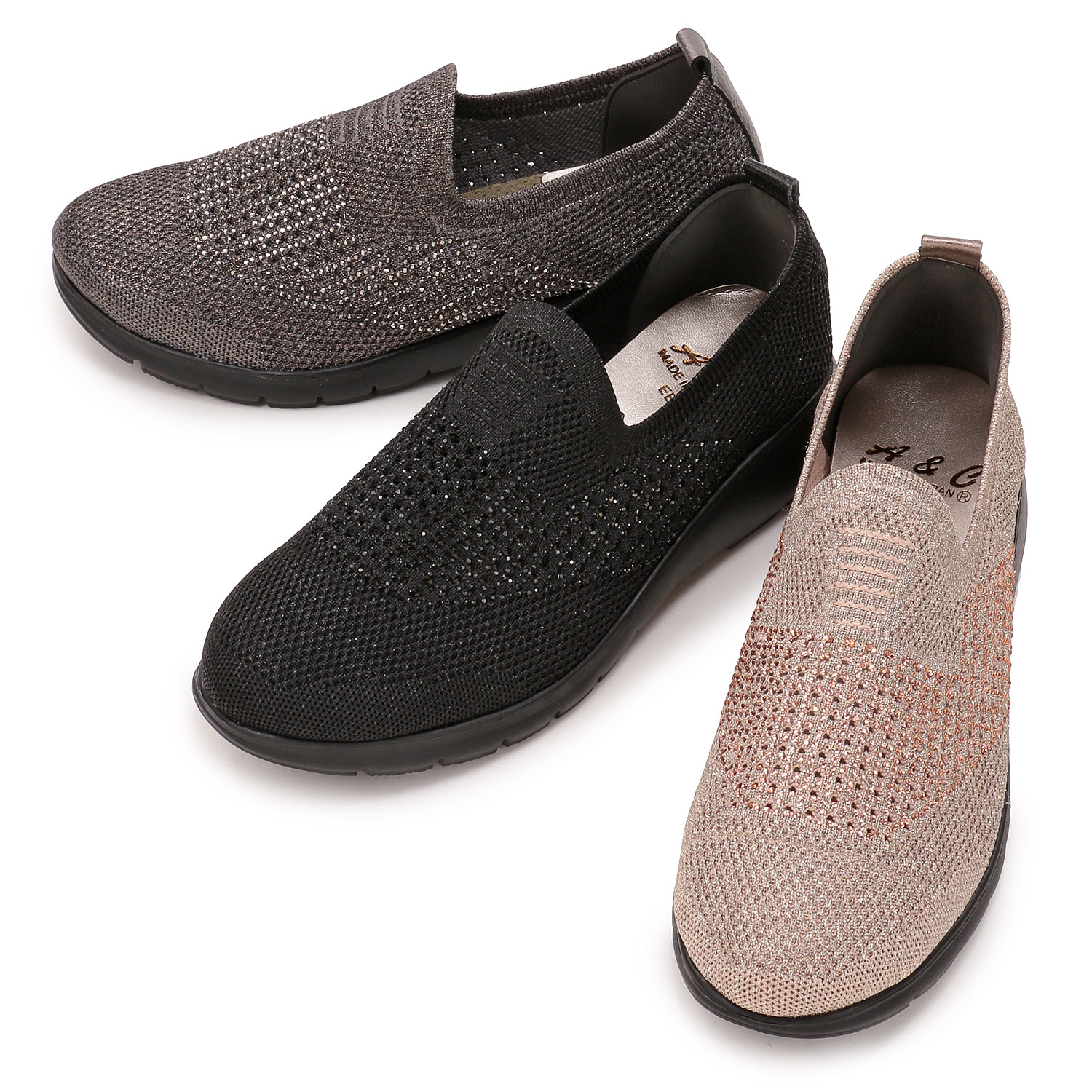 AC ダイヤ付ストレッチシューズ